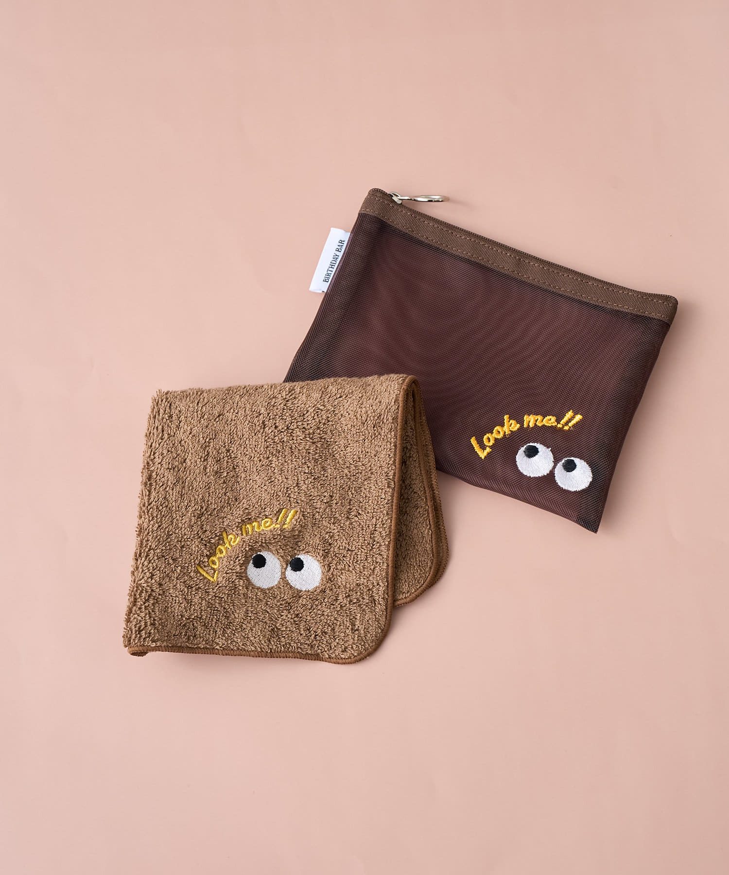 BIRTHDAY BAR(バースデイバー) おめめ　刺繍メッシュポーチ
