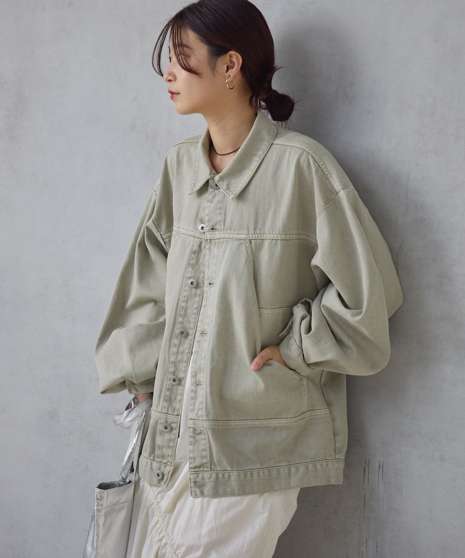 【PAL CLOSET限定で3日間だけの再予約販売決定！】※こちらの商品は数量限定販売となっております。予めご了承ください。暖かくなってきたこれから大活躍なデニムジャケット※サイズFと2の着丈の差は2