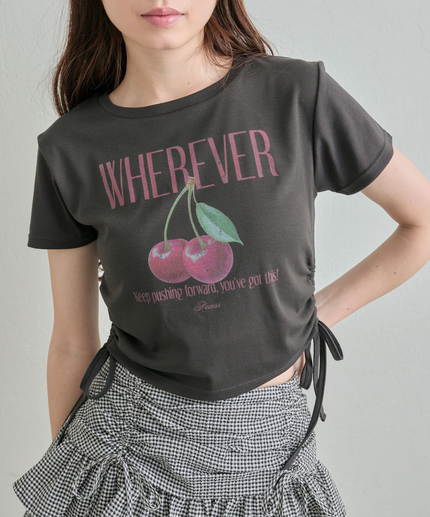 NICE CLAUP / OLIVE des OLIVE OUTLET(ナイスクラップ  / オリーブ デ オリーブ アウトレット) 【OLIVE des OLIVE】チェリーTシャツ