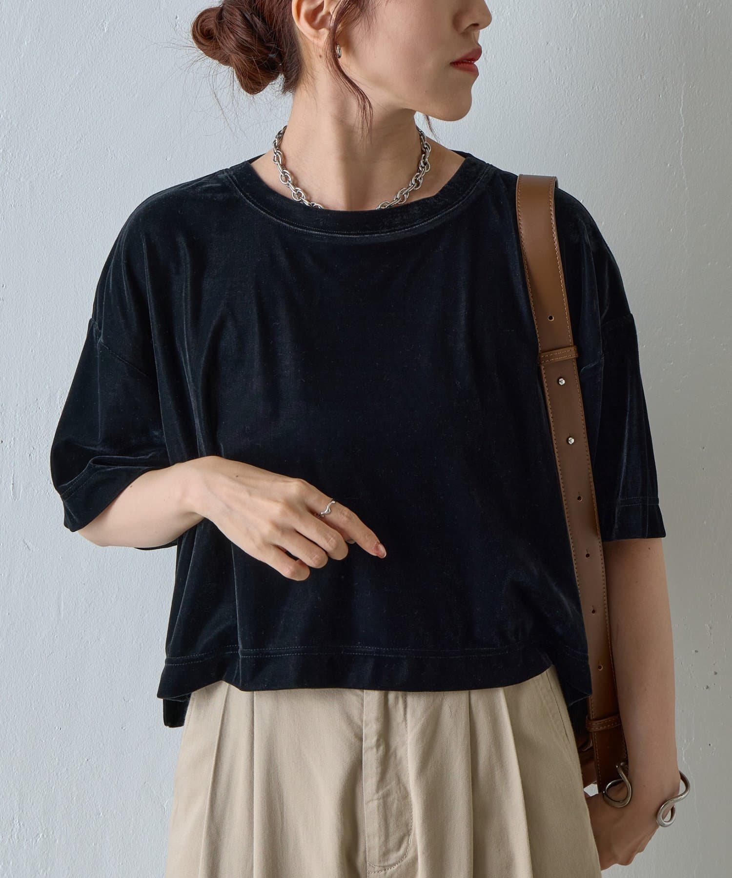 シアーベロアワイドクロップドTシャツ | COLONY 2139(コロニー