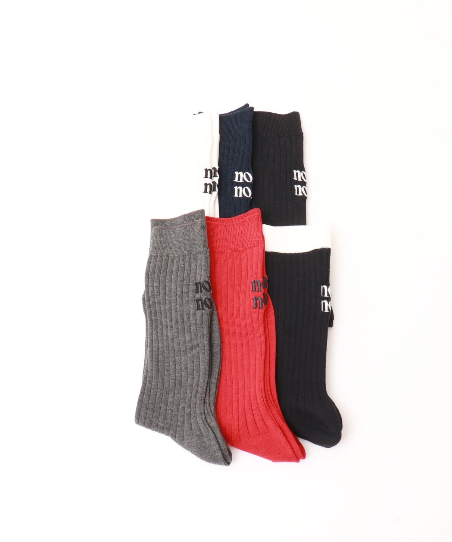 NOLLEY'S(ノーリーズ) 【nolnol/ノルノル】ロゴリブソックス