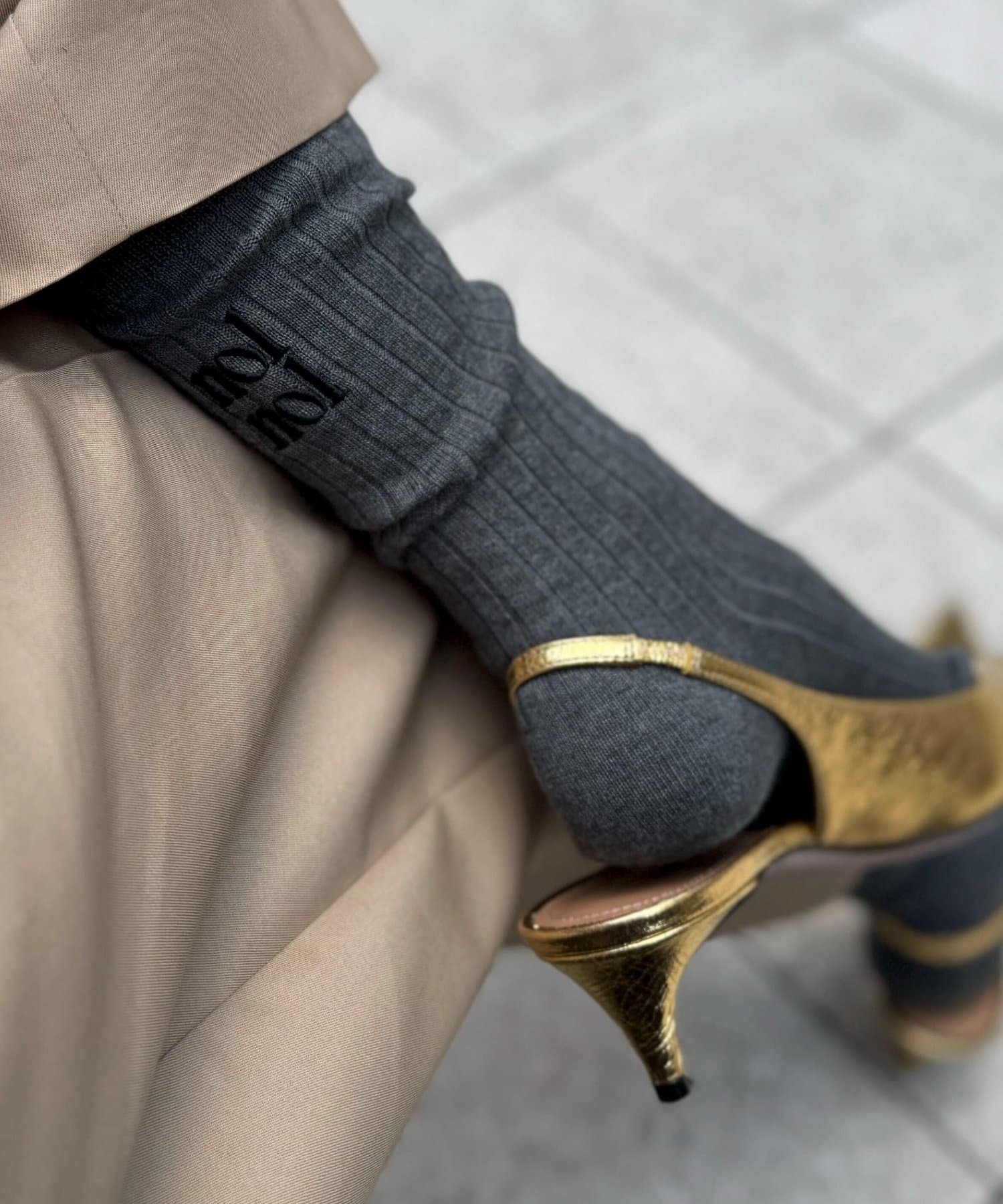 NOLLEY'S(ノーリーズ) 【nolnol/ノルノル】ロゴリブソックス