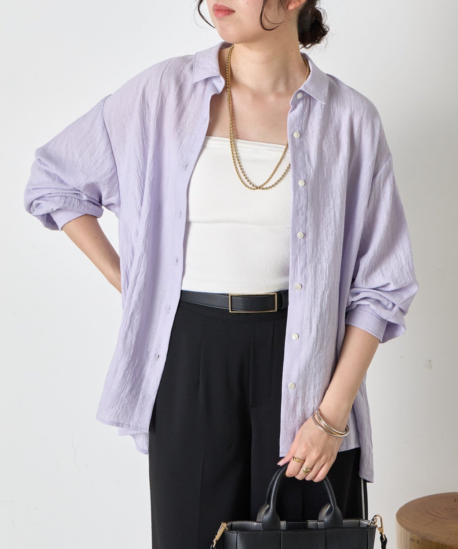 Jena espace merveilleux シアーバッククロスシャツ　ジェナ シアーバッククロスシャツ（シャツ/ブラウス）｜Jena espace