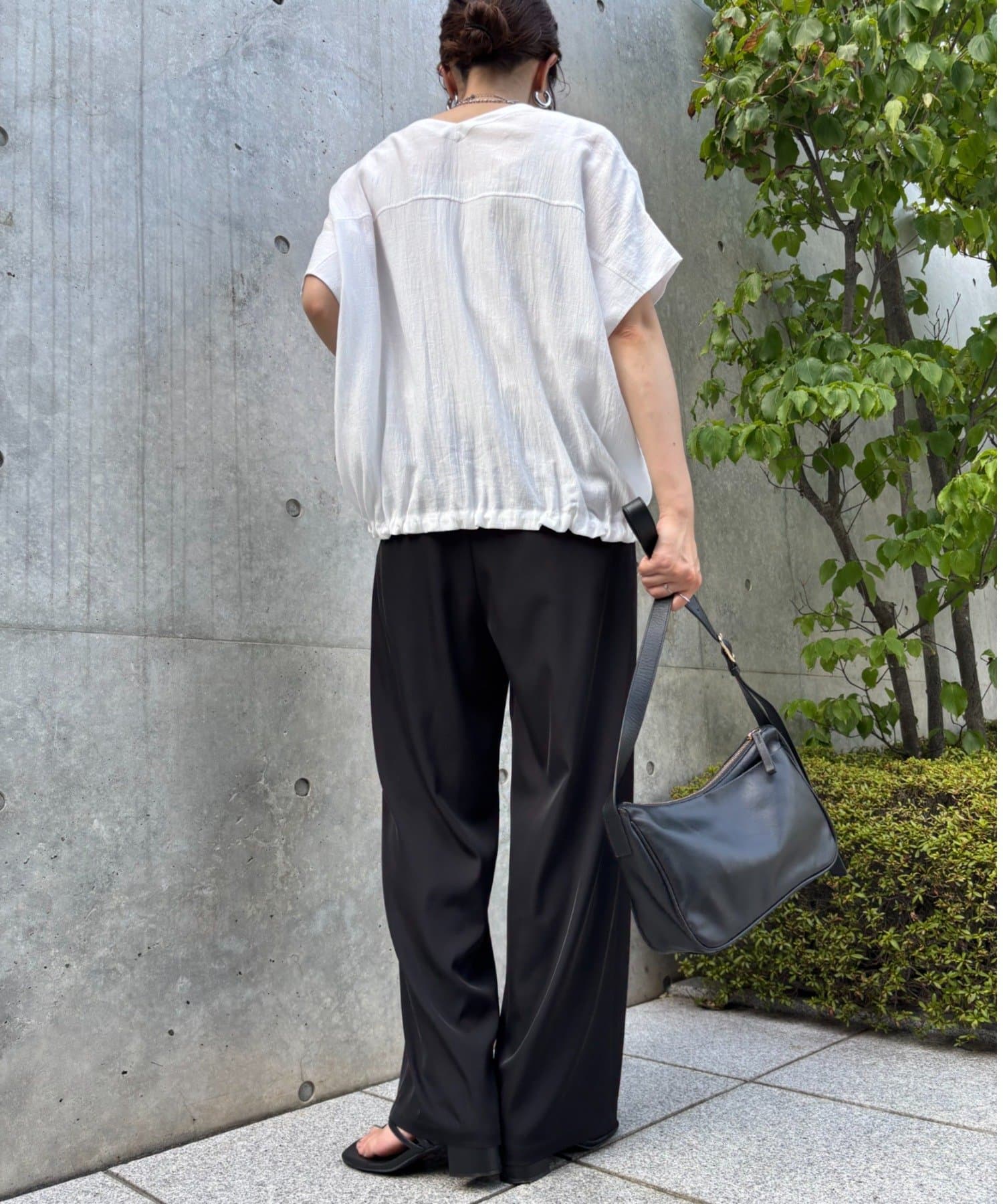 新品　ジェナ エスパスメルヴェイユ　　ダブルVネックシャツ テンセルダブルVシャツ | Jena espace merveilleux(ジェナ