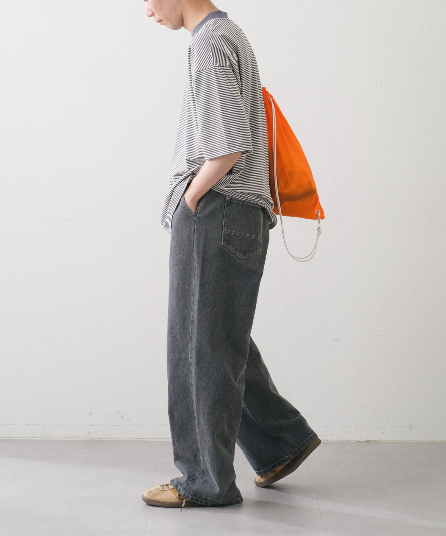 OUTLET(アウトレット) 【Kastane】モックネックボーダーTシャツ