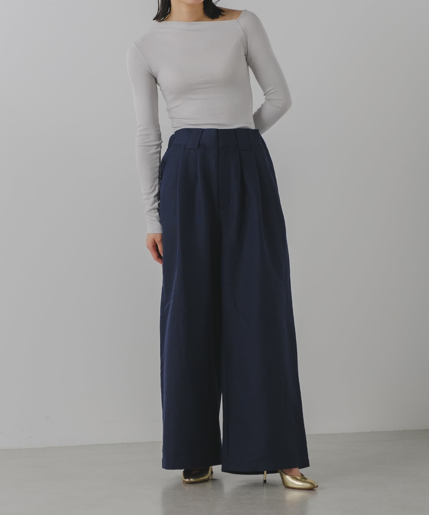 Pasterip】One shoulder rib Tee | OUTLET(アウトレット