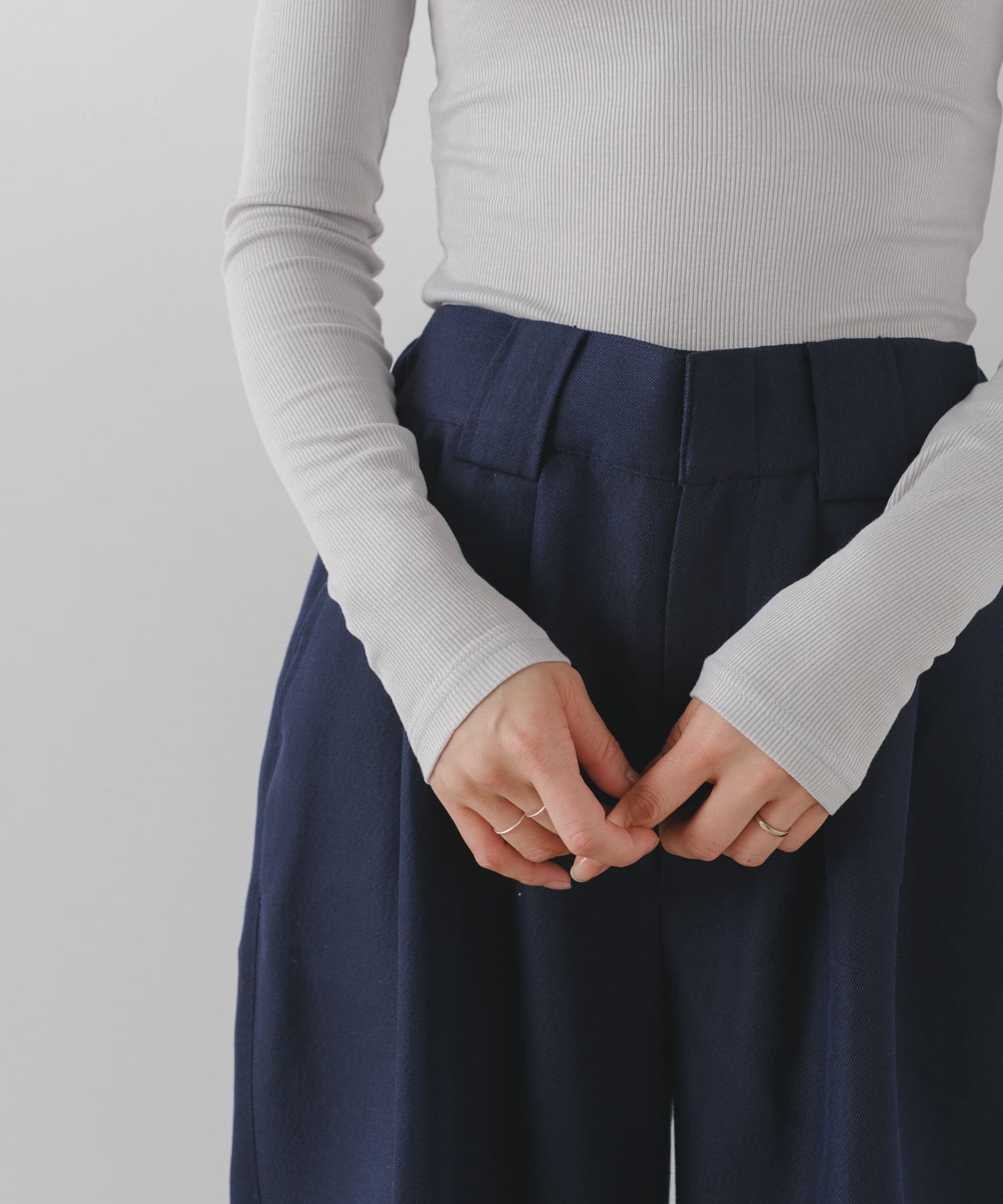 OUTLET(アウトレット) 【Pasterip】One shoulder rib Tee
