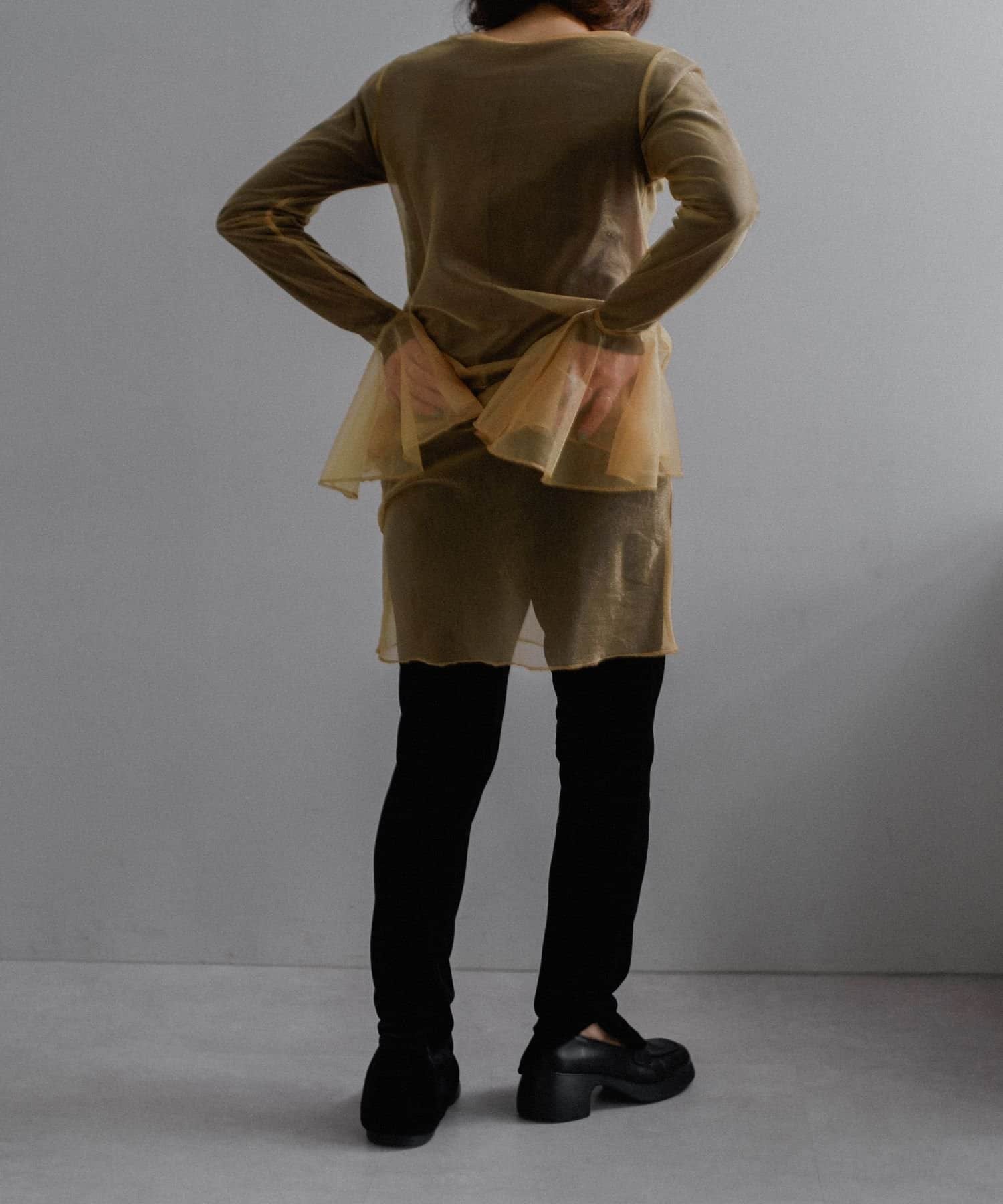 Pasterip】Flared sleeves shiny tunic | OUTLET(アウトレット