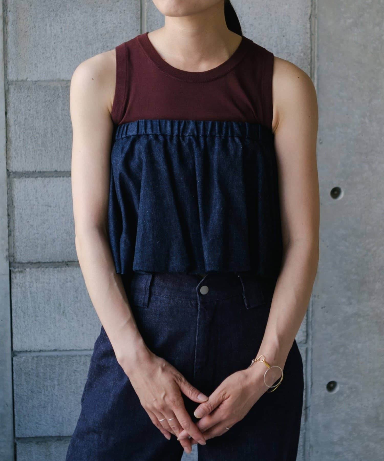 OUTLET(アウトレット) 【Pasterip】Denim balloon bustier