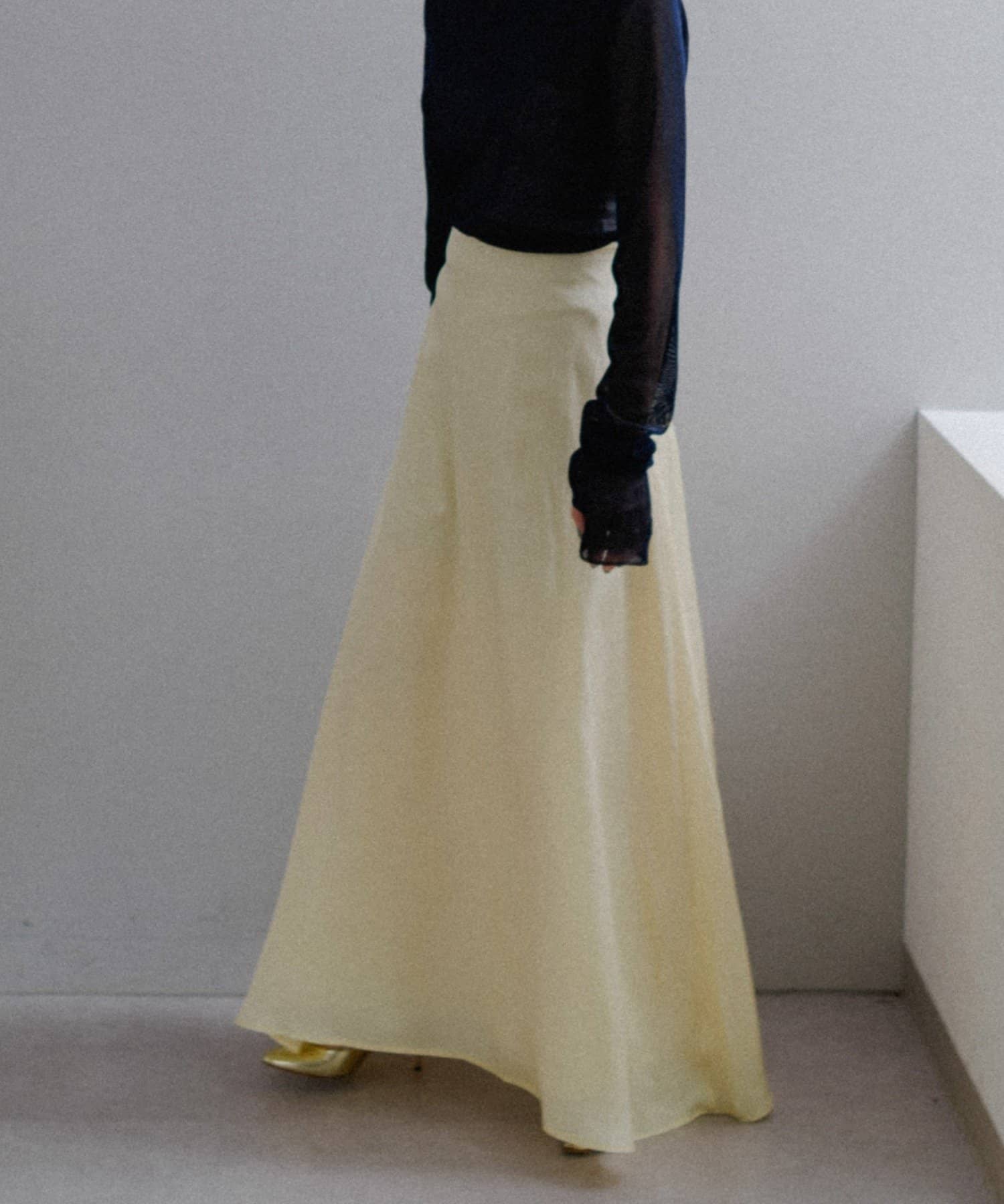 OUTLET(アウトレット) 【Pasterip】Acetate flared big skirt