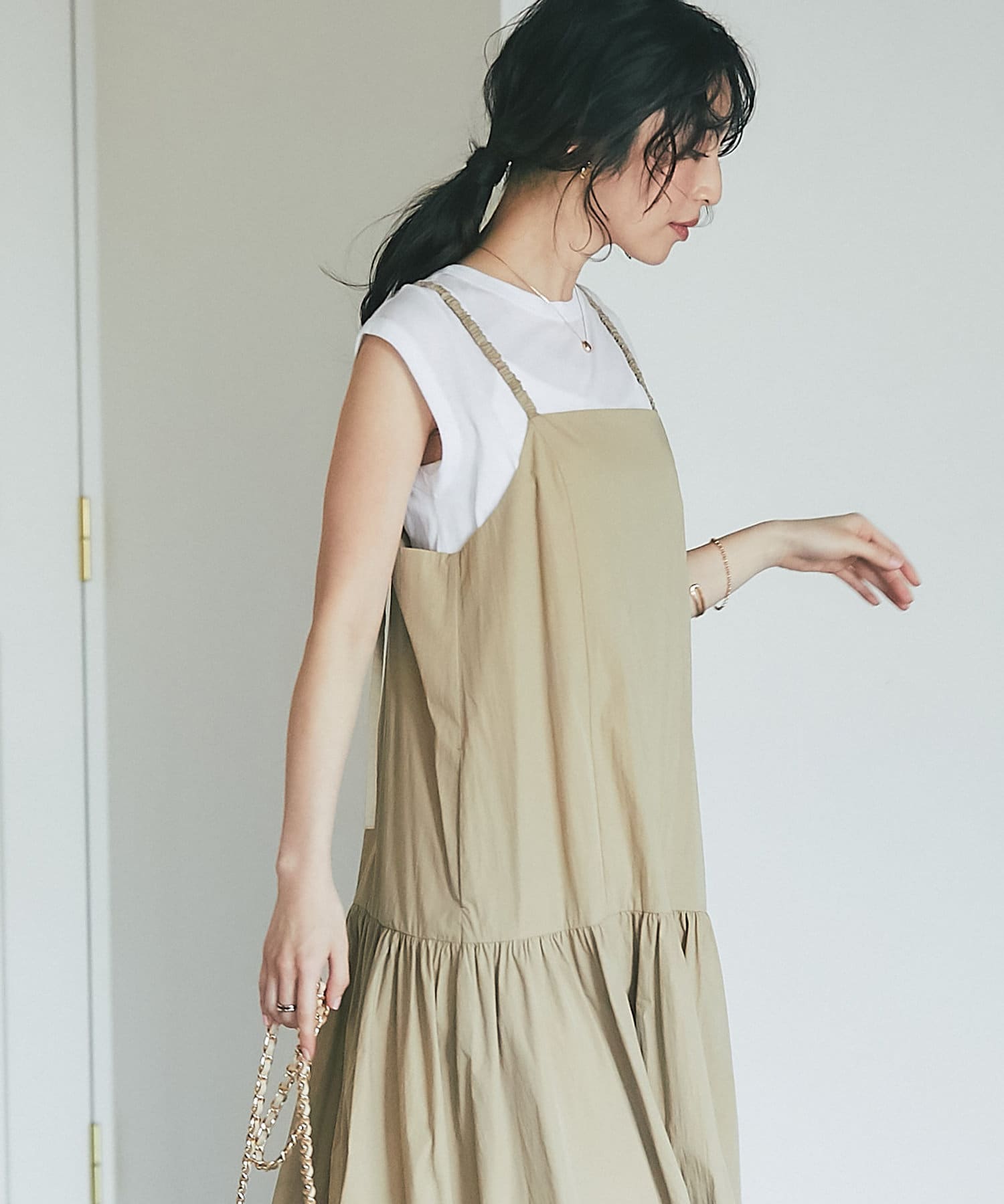 La boutique BonBon】ティアードキャミワンピース | OUTLET