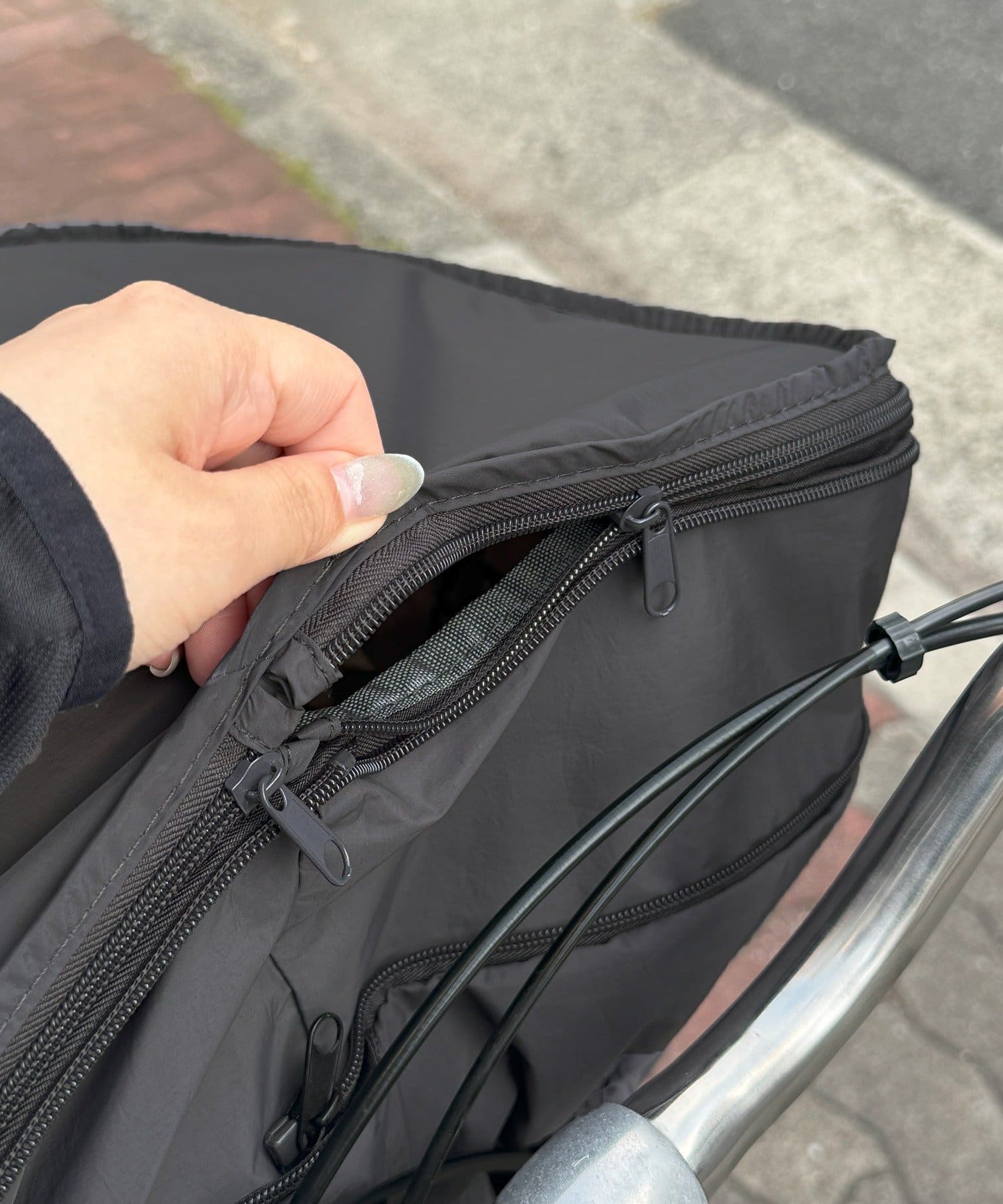 3COINS(スリーコインズ) 2段式自転車カゴカバー