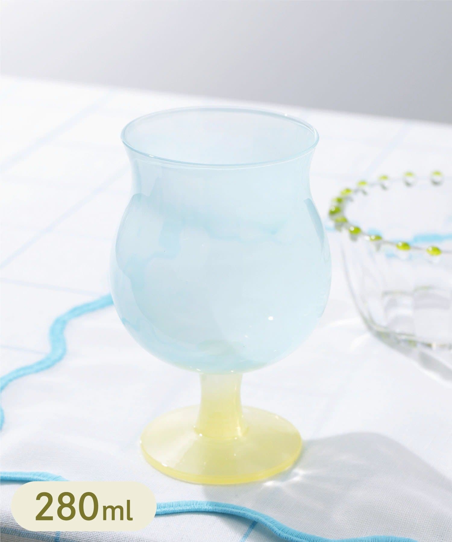 3COINS(スリーコインズ) 脚付きグラス：280ml