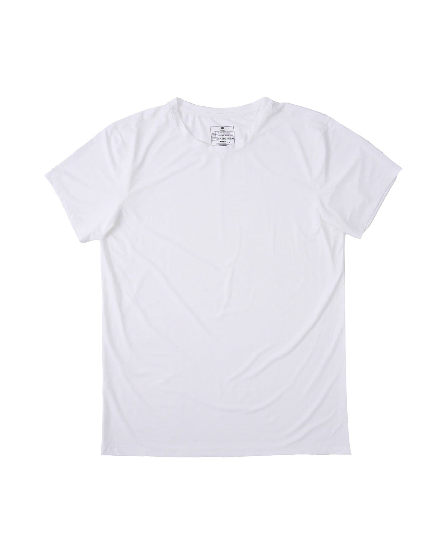 3COINS(スリーコインズ) トリコウェア接触冷感インナーTシャツ：L／MENS