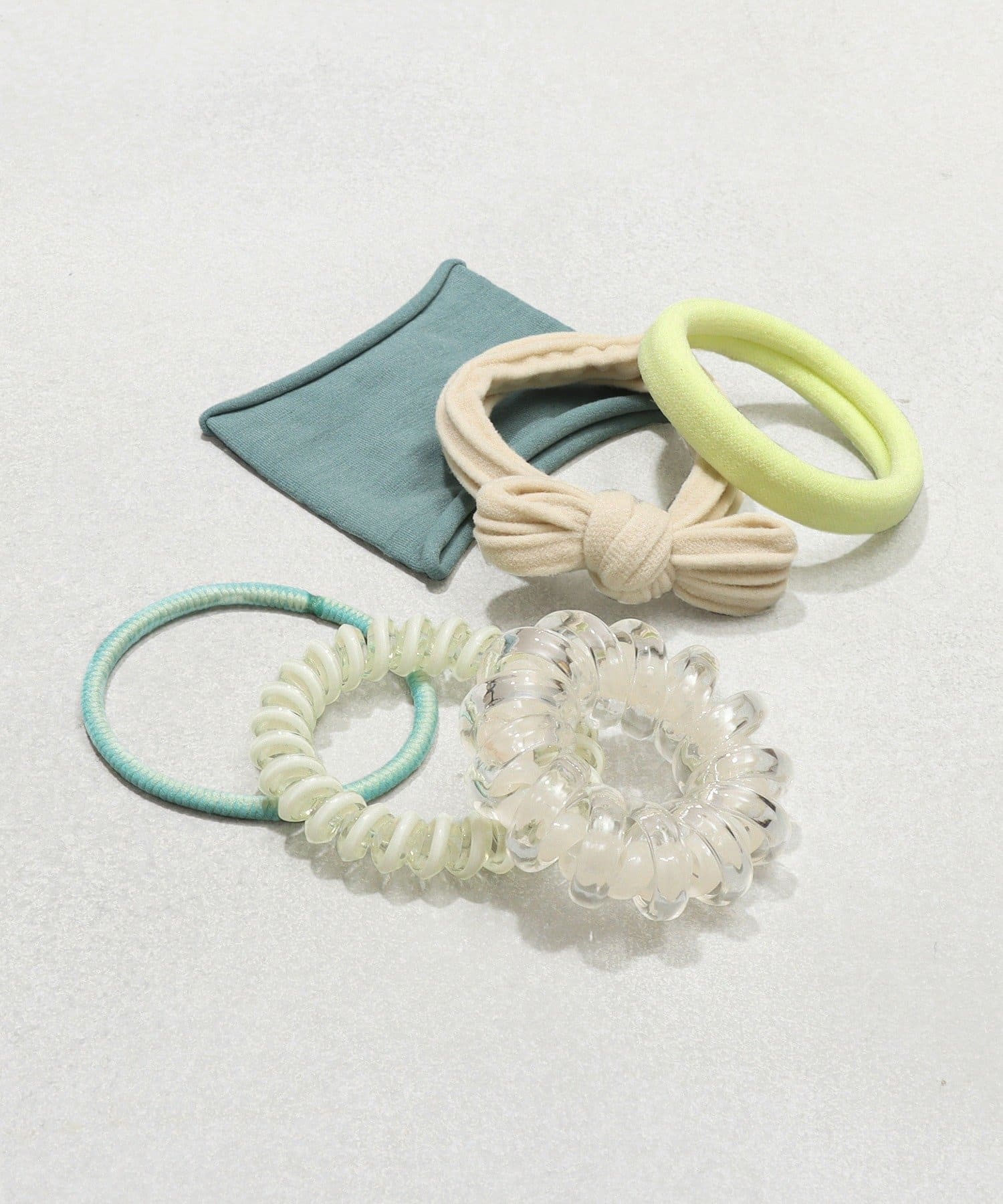 シルク ヘアゴム セット 3本セット(スリム10mm) シルク100% 6A