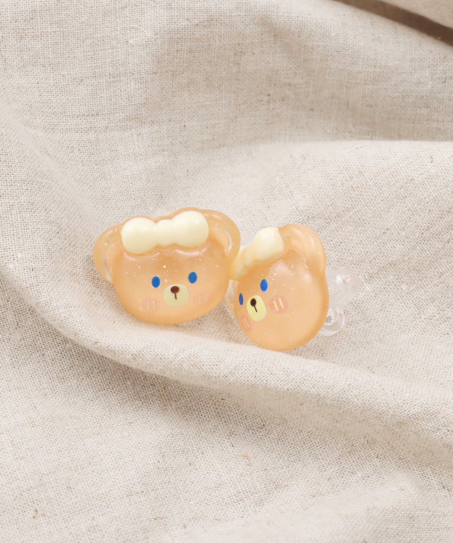 3COINS(スリーコインズ) クマチャンイヤリング
