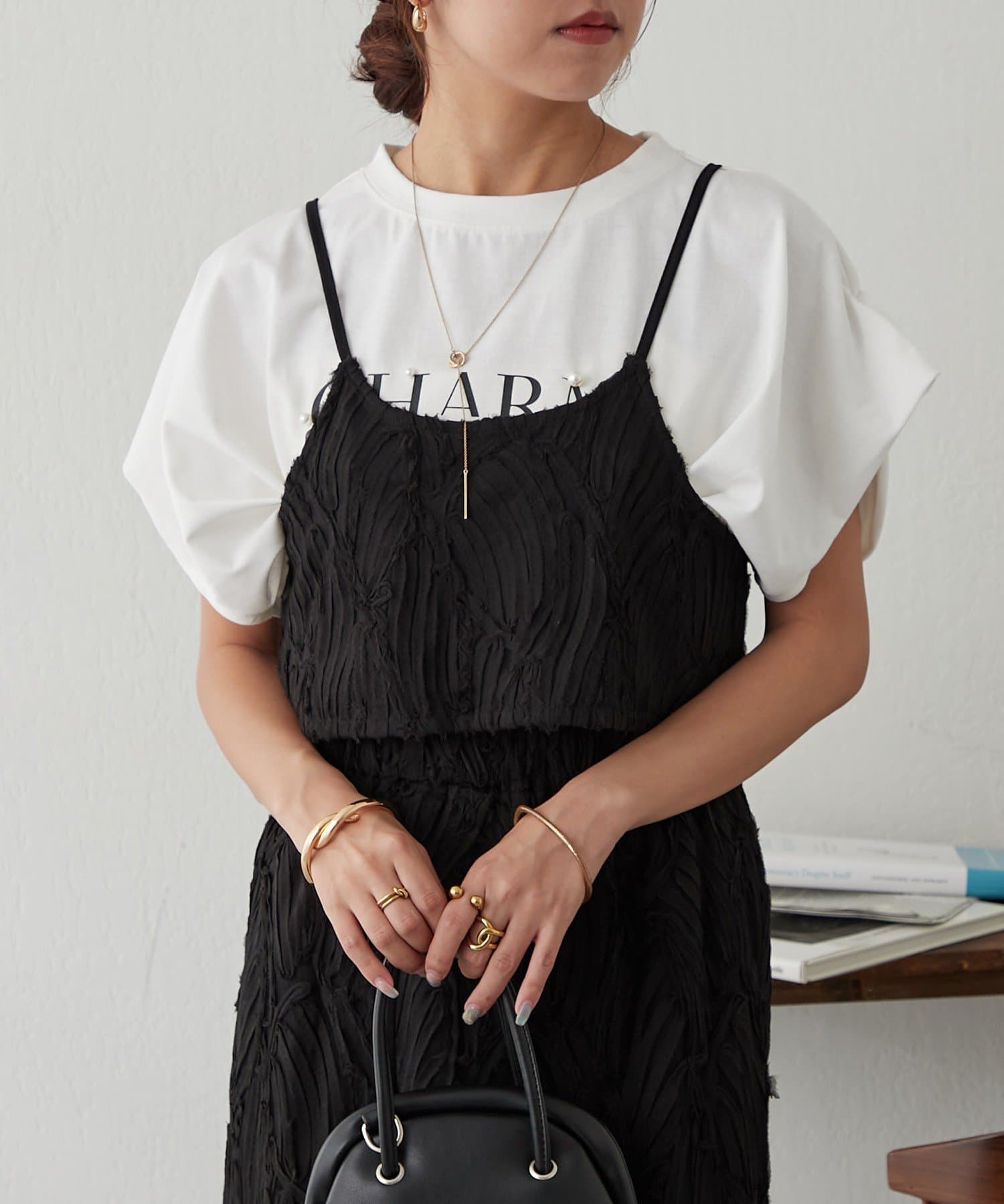 NICE CLAUP / OLIVE des OLIVE OUTLET(ナイスクラップ  / オリーブ デ オリーブ アウトレット) 【RMAF】コードテープビスチェ