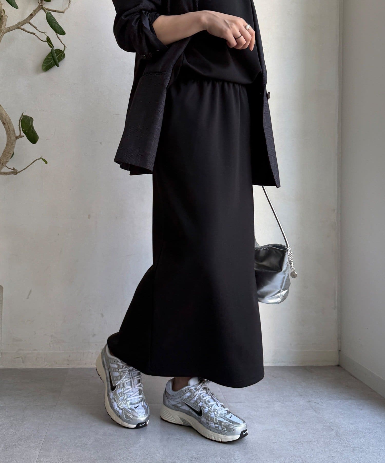 DOUDOU(ドゥドゥ) 【WEB限定】ランタンスリーブフーディー＋タイトスカートセット