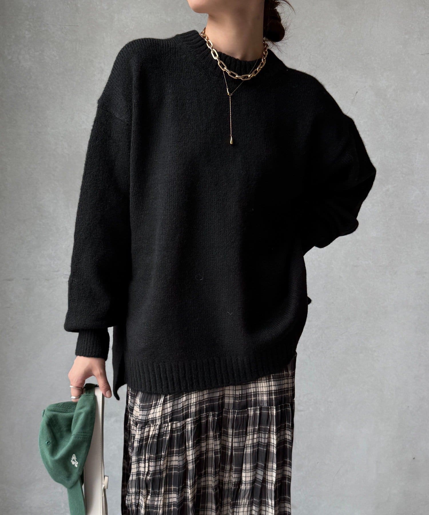 DOUDOU(ドゥドゥ) 【WEB限定】ワイドシルエットクルーネックプルオーバー