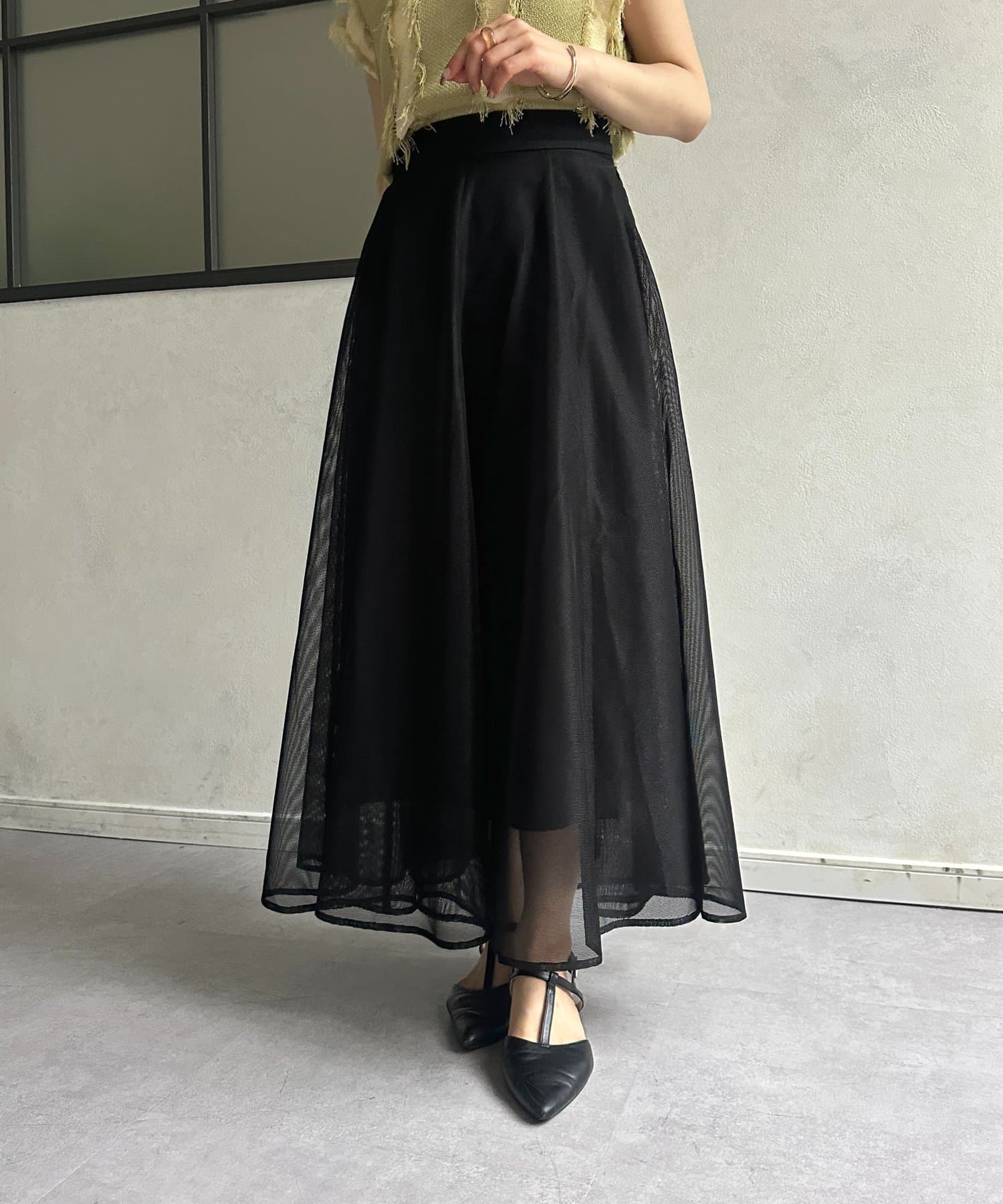 Thevon.(ゼヴォン) メッシュフレアスカート