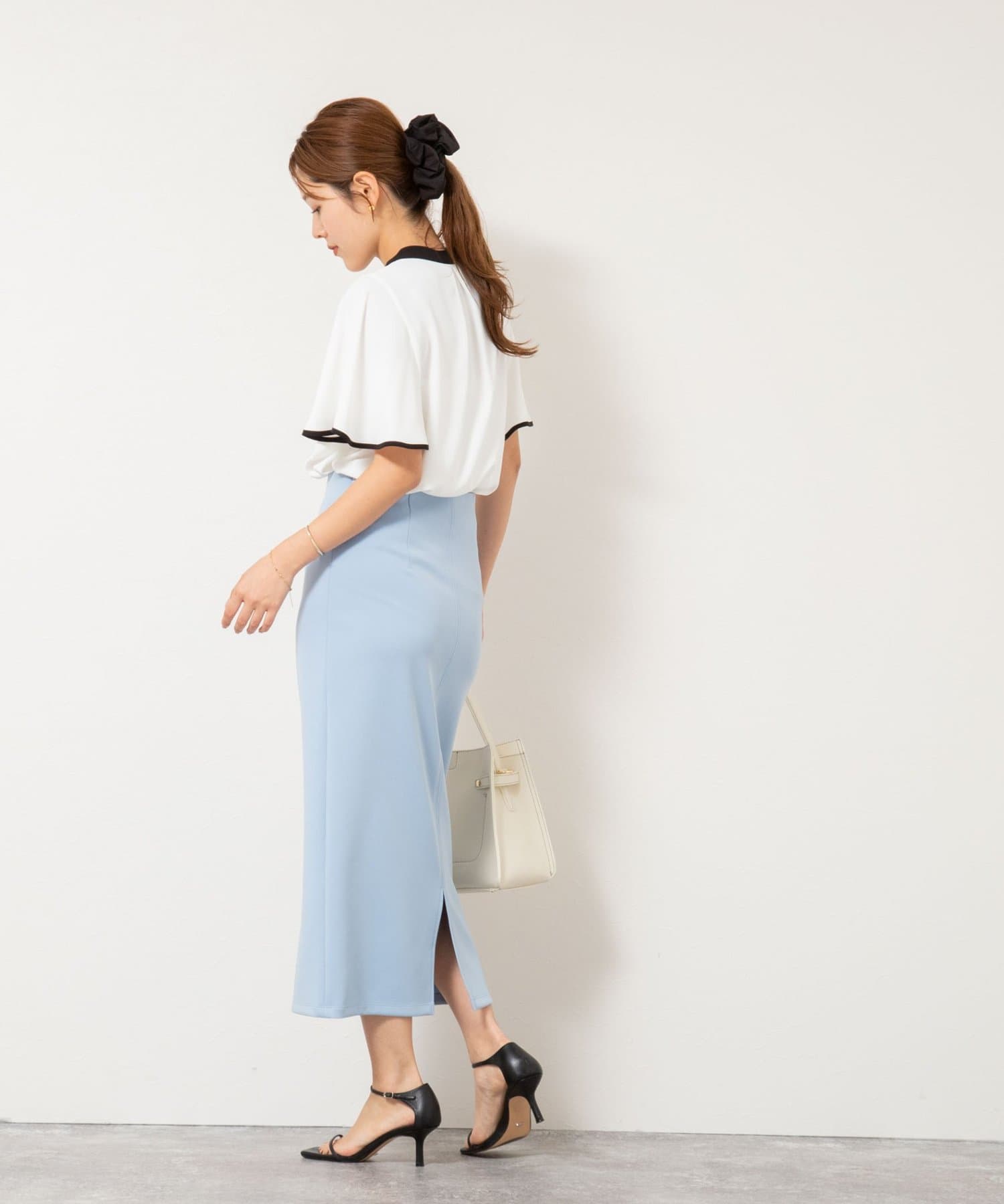 ブラウス シャツ バックサテンフレアスリーブブラウス レディース バックサテンフレアスリーブブラウス | NOLLEY'S(ノーリーズ