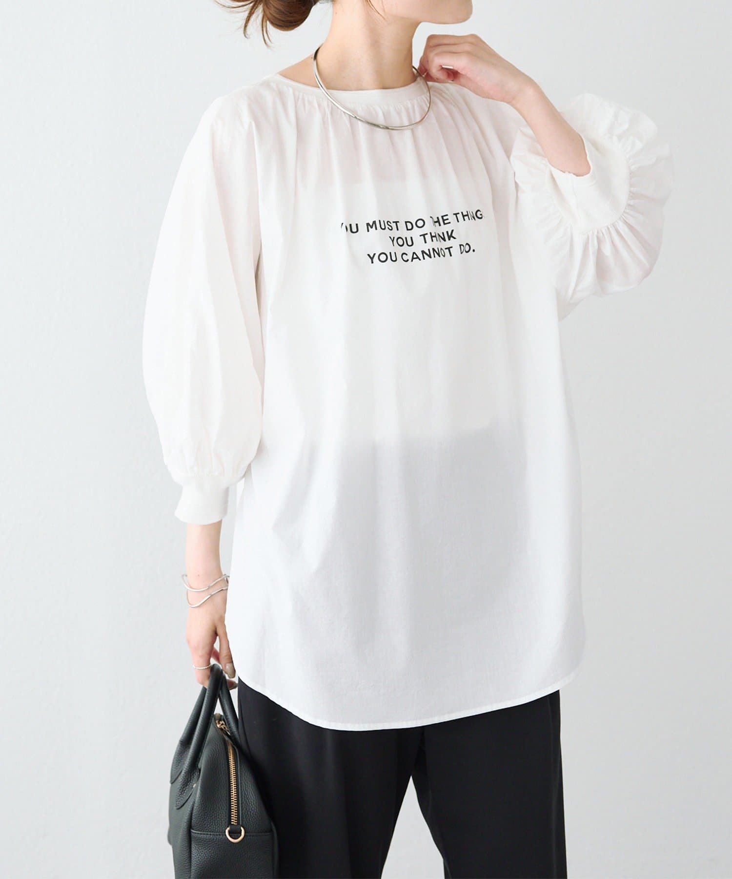 PUAL CE CIN ピュアルセシン 両面シルケットリブ袖Tシャツ 両面シルケットリブ袖Tシャツ | PUAL CE CIN(ピュアルセシン