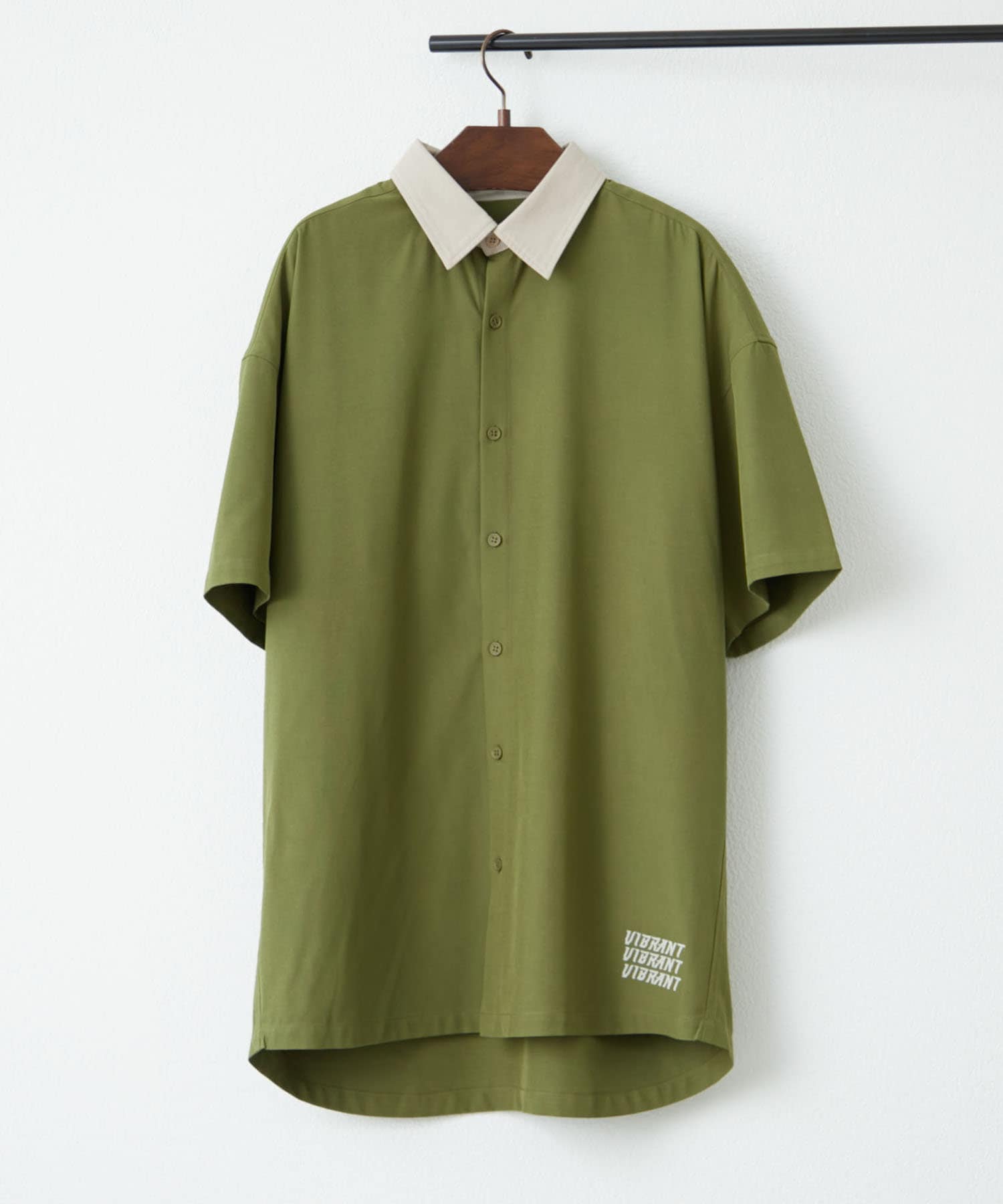 Remind me and forever(リマインドミーアンドフォーエバー) 【NUNIFE】襟異素材シャツ ユニセックス