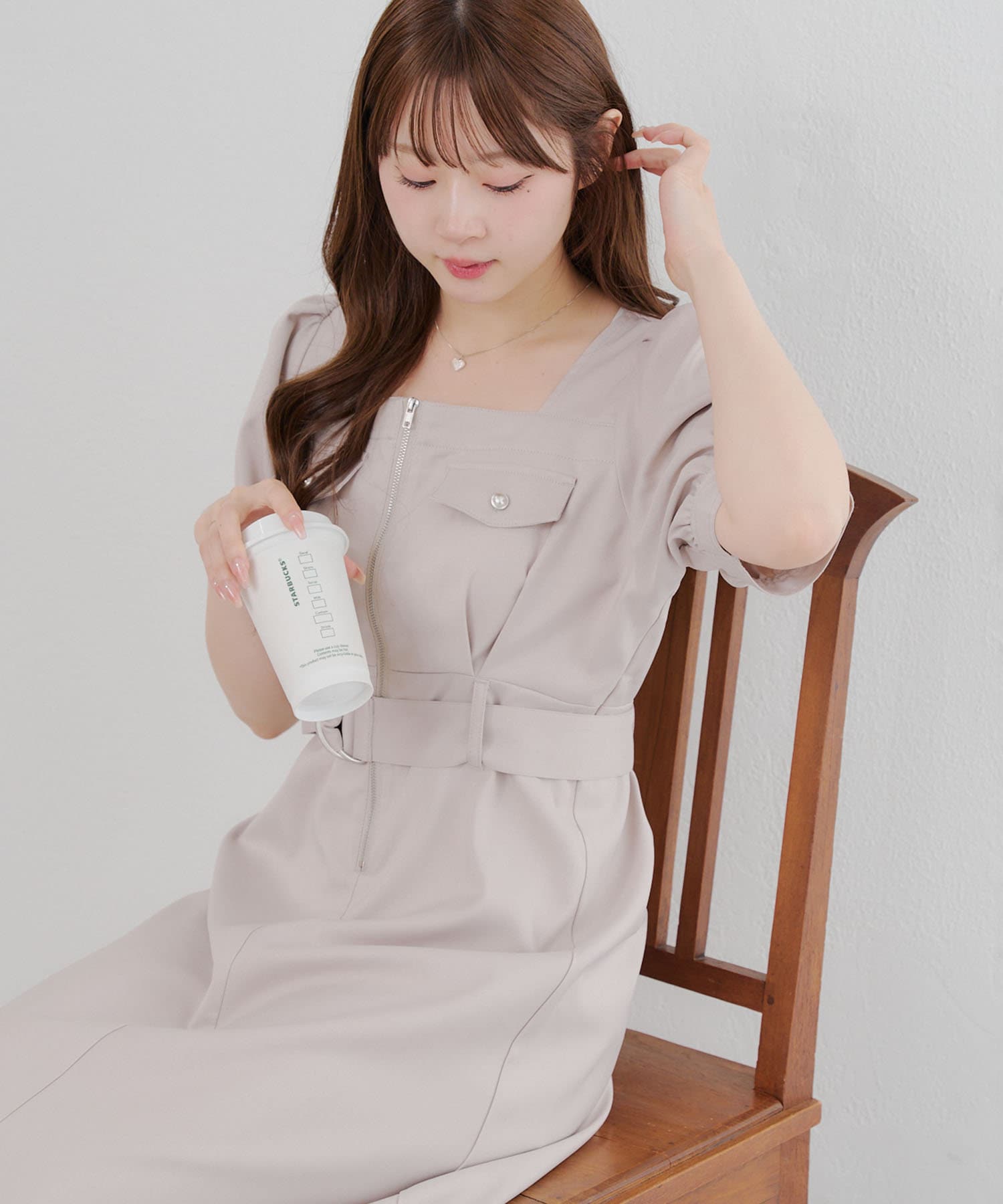 ヤマダヤ【CLOVE】フロントジップ機能ワンピース 新品】クローブ CLOVE