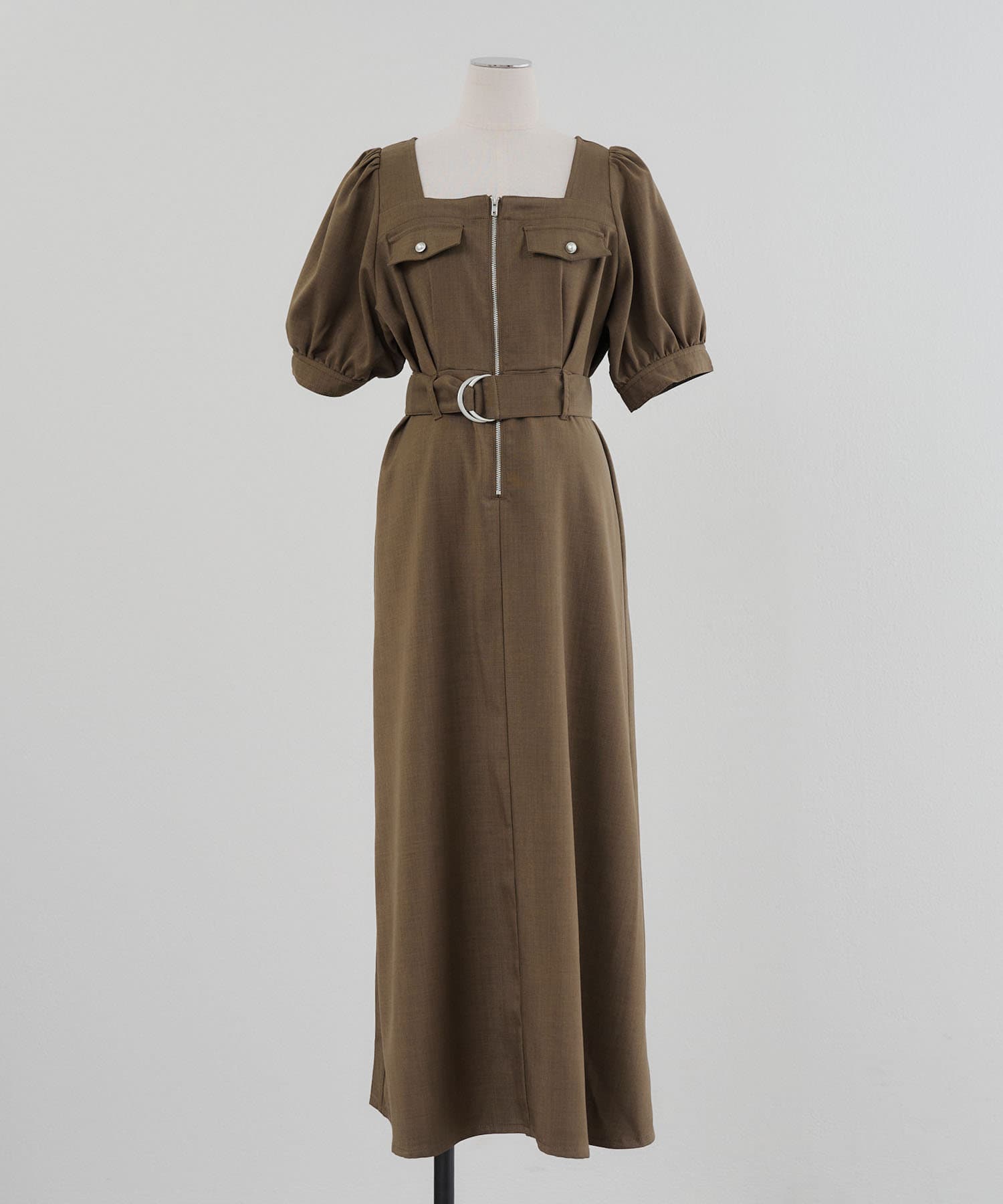 Remind me and forever(リマインドミーアンドフォーエバー) ベルト付きフロントジップワンピース