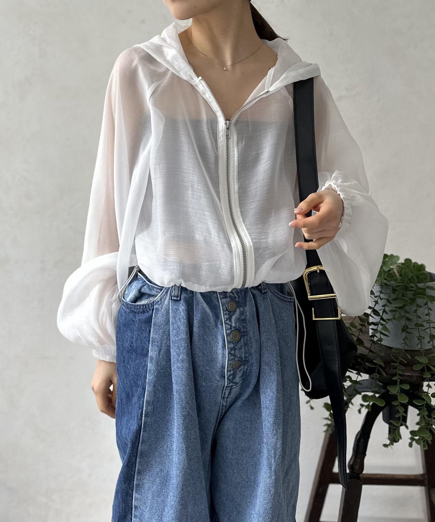 LOCUST(ローカスト) 【着回し力◎/スタイルアップ】ショート丈シアーマンパ