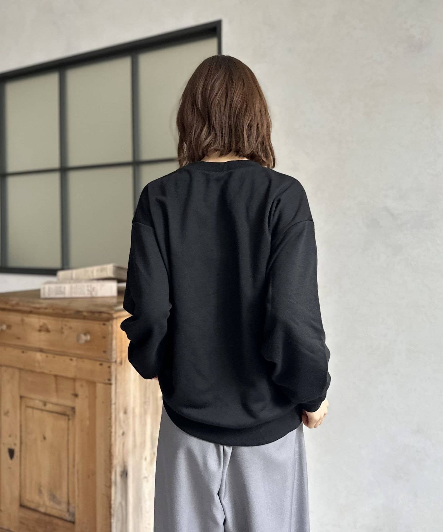 LOCUST(ローカスト) 【WEB限定】箔プリント裏毛スウェット