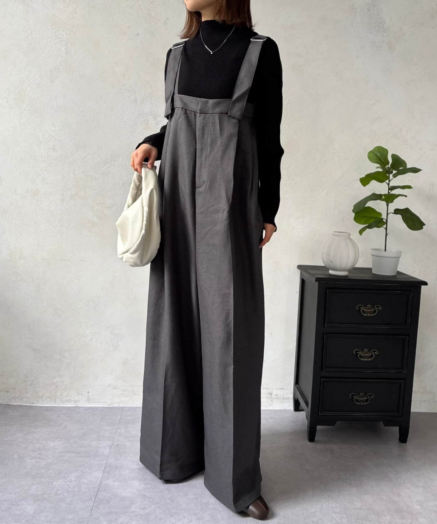 LOCUST(ローカスト) 【スタイルアップ】ツイルベルトサロペット