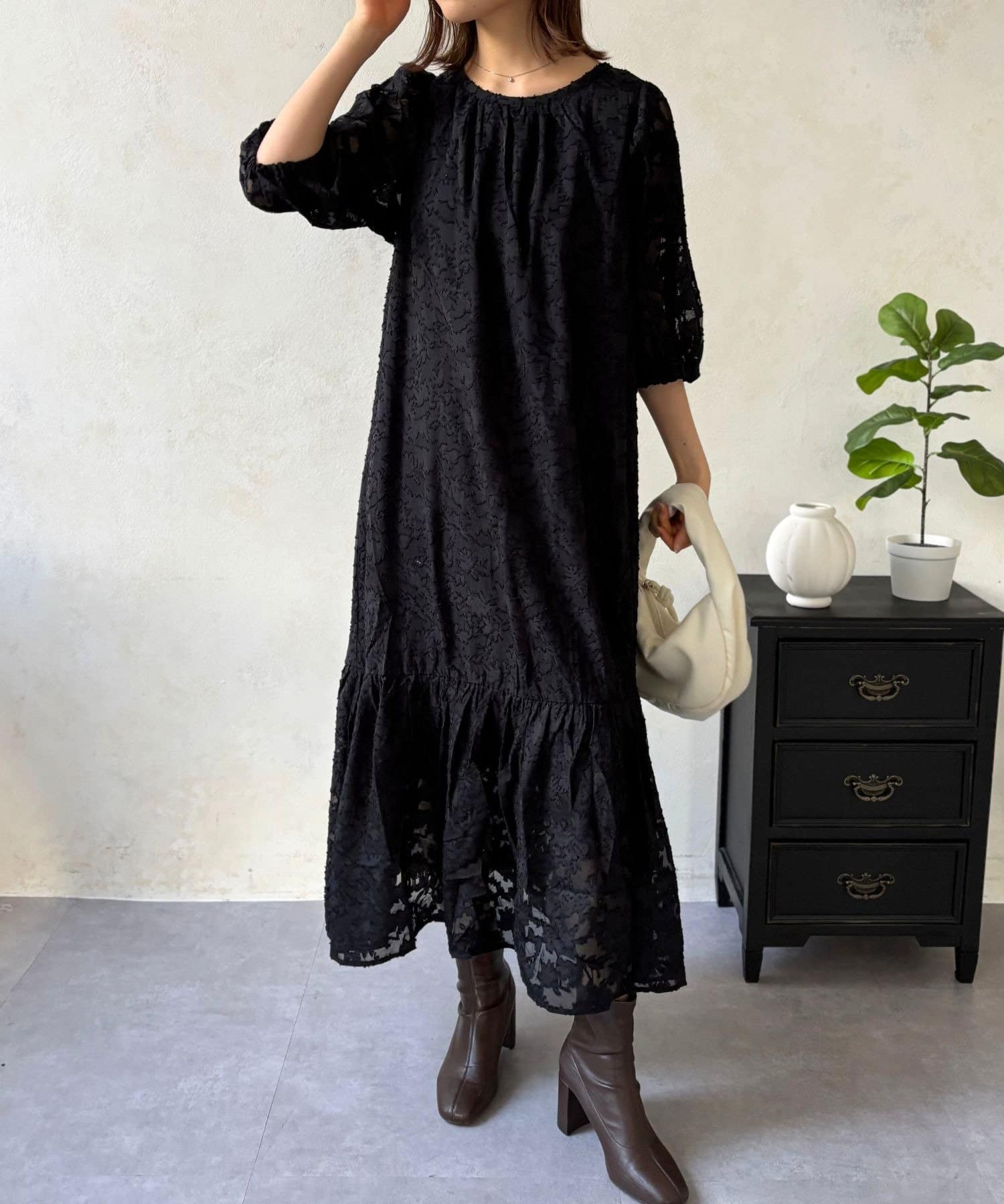 LOCUST(ローカスト) 【オケージョンにも】シアージャガードワンピース