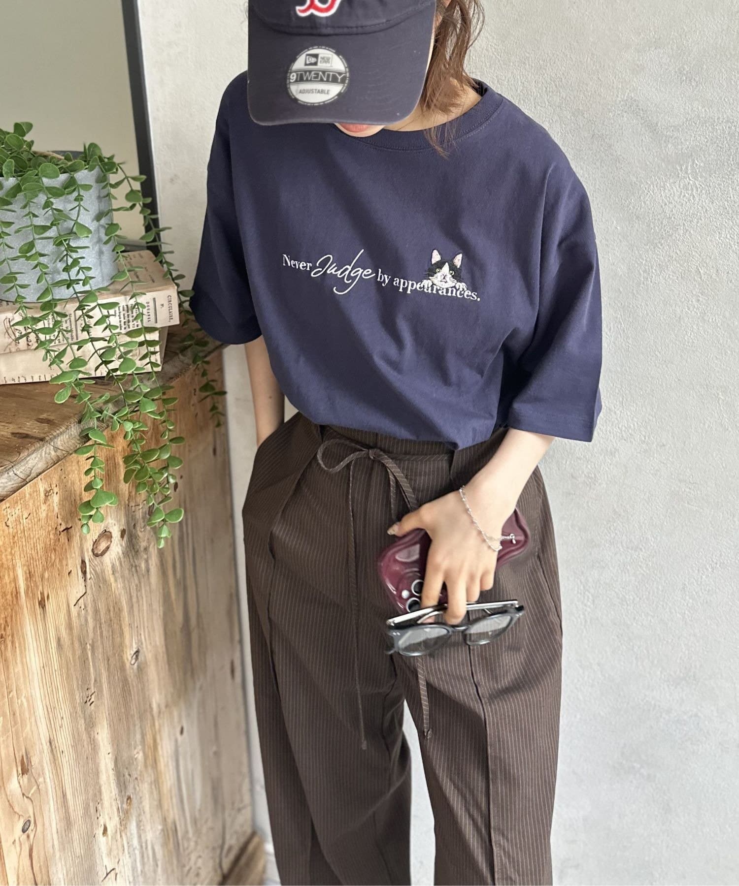 LOCUST(ローカスト) 【ユニセックス】【接触冷感】DOG＆CAT 刺繍T