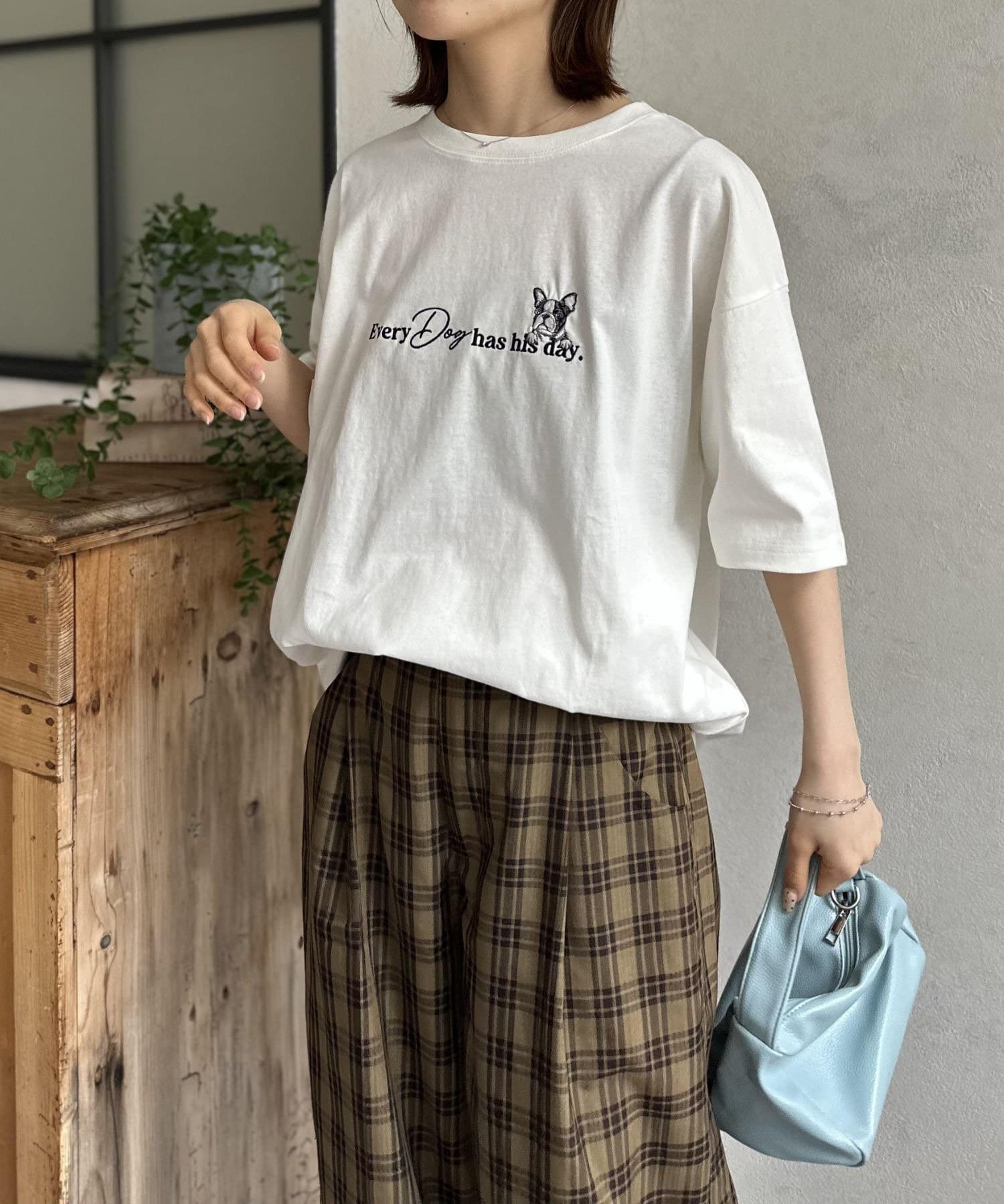 LOCUST(ローカスト) 【ユニセックス】【接触冷感】DOG＆CAT 刺繍T