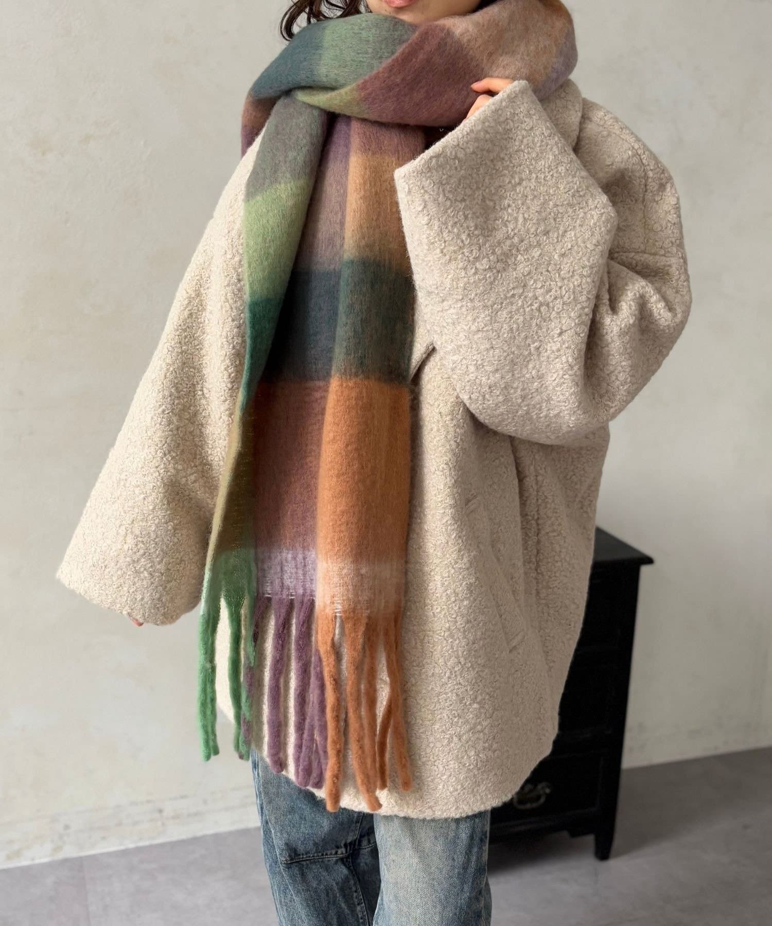 LOCUST(ローカスト) 【コーデのワンポイントに！】チェックマフラー