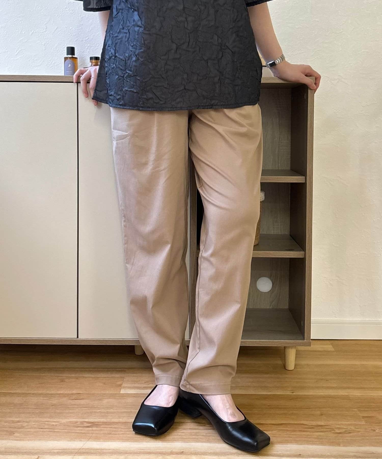 LOCUST(ローカスト) 接触冷感ストレッチテーパードパンツ