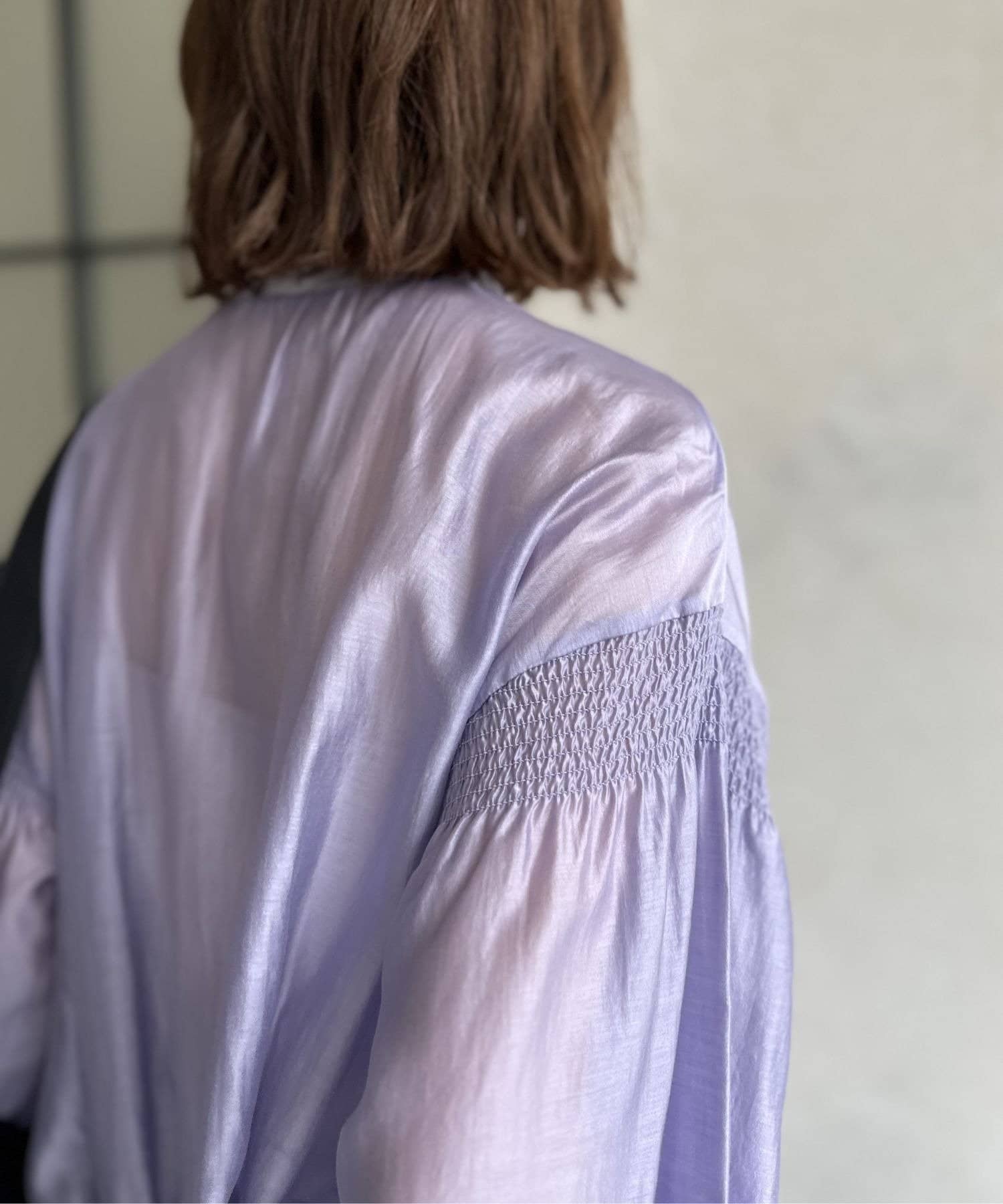 LOCUST(ローカスト) 【WEB限定】【高見え】シャーリングクルーカーディガン