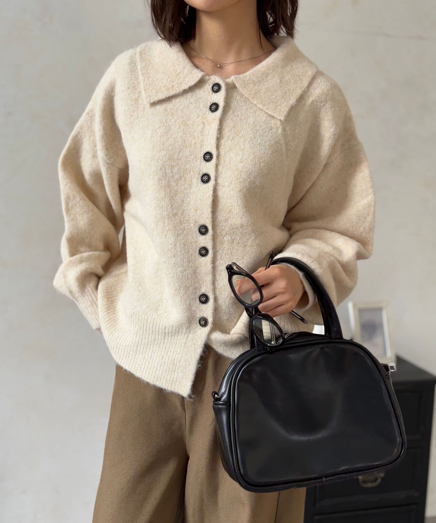 LOCUST(ローカスト) 【大人かわいい】ポロカーディガン