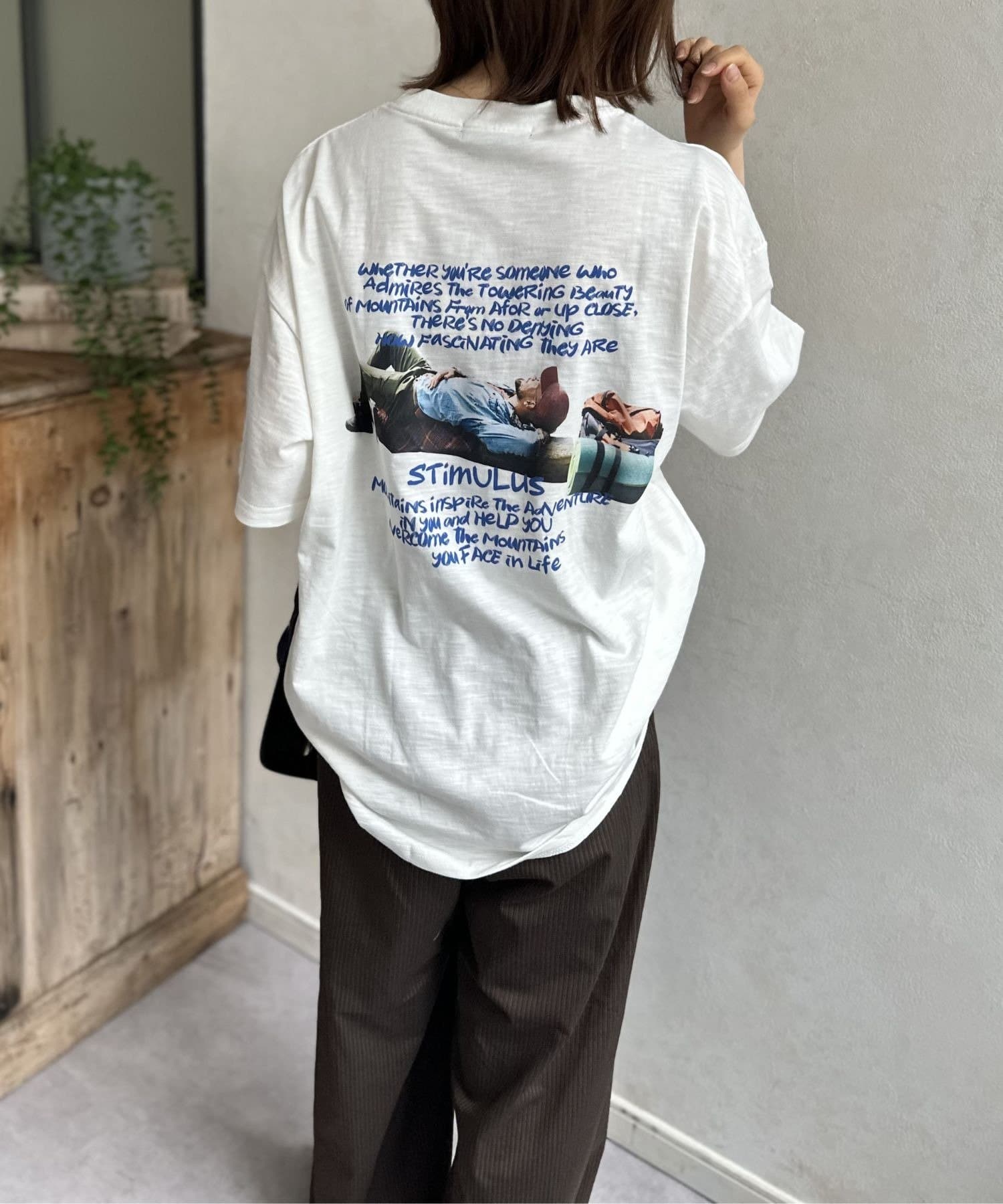 LOCUST(ローカスト) 【ユニセックス】【接触冷感】スラブ天竺ヒトプリントT