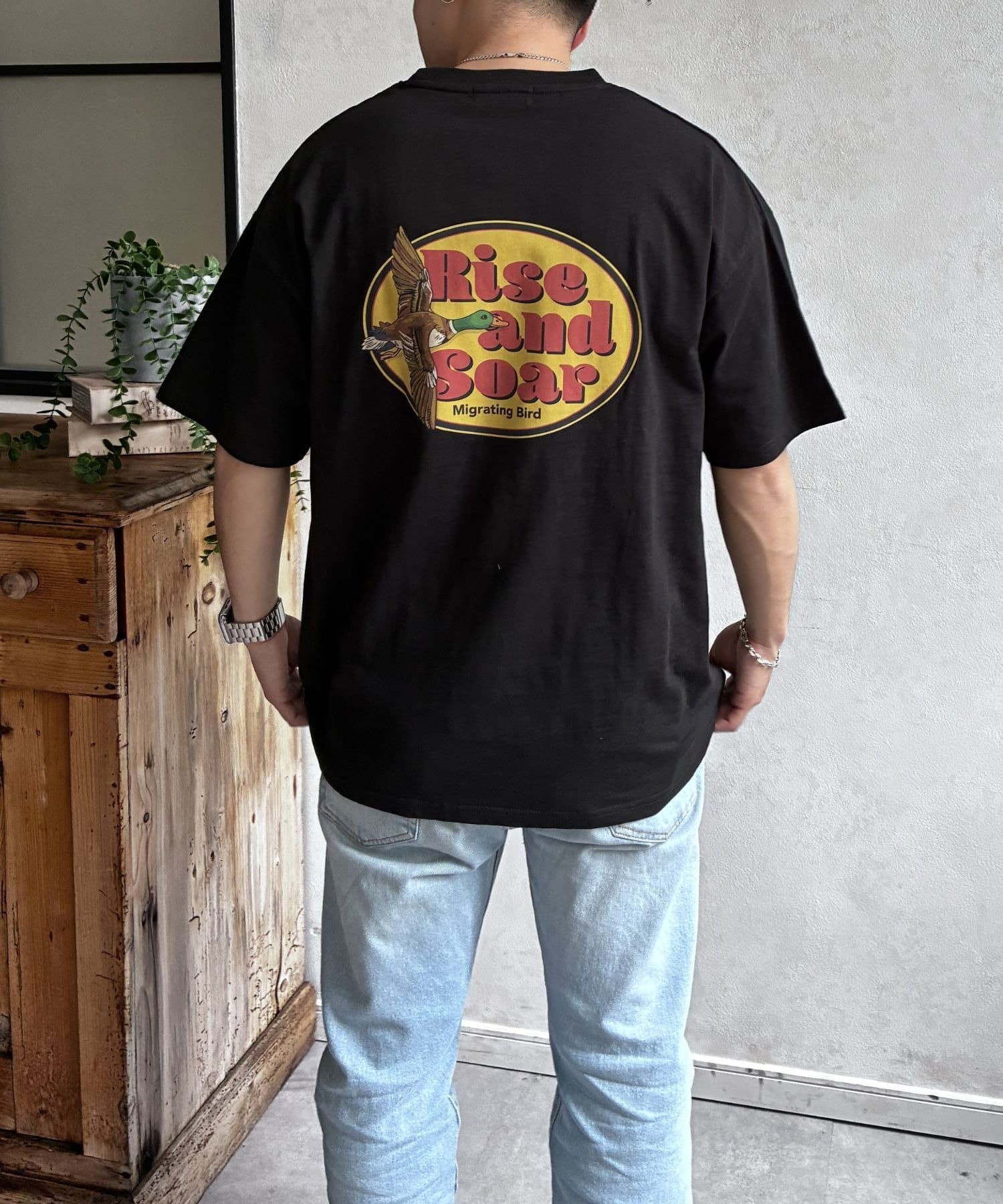 LOCUST(ローカスト) 【ユニセックス】【接触冷感】スラブ天竺トリプリントT