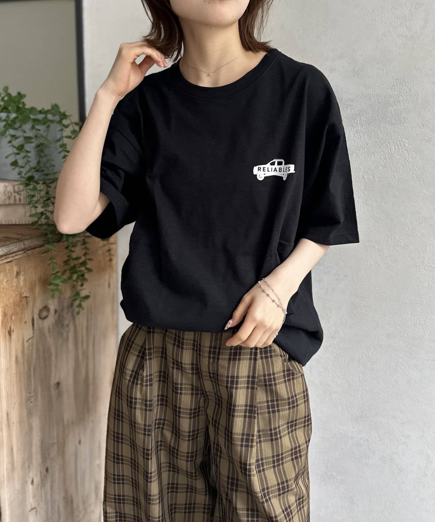 LOCUST(ローカスト) 【ユニセックス】【接触冷感】スラブ天竺クルマプリントT