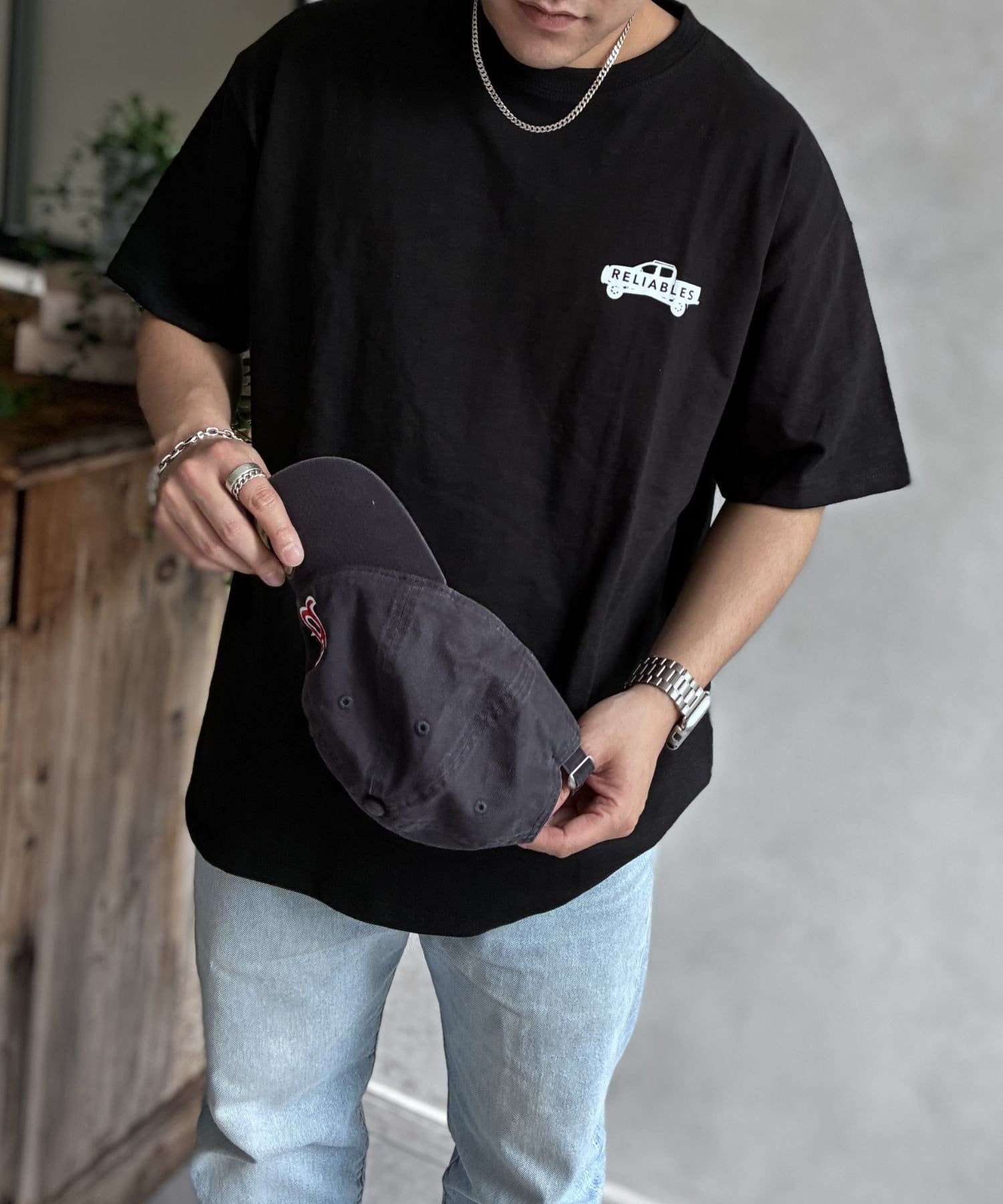 LOCUST(ローカスト) 【ユニセックス】【接触冷感】スラブ天竺クルマプリントT