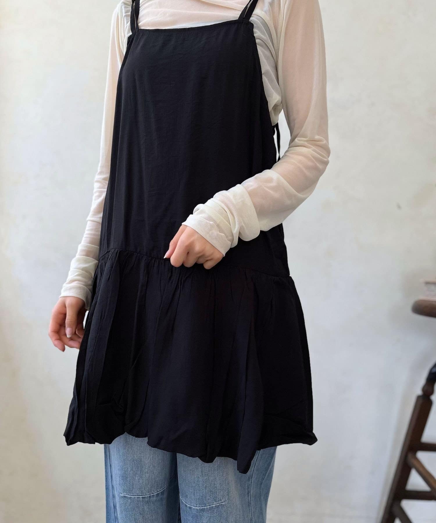 LOCUST(ローカスト) 【着回し力抜群】ペプラムバルーンミニワンピース