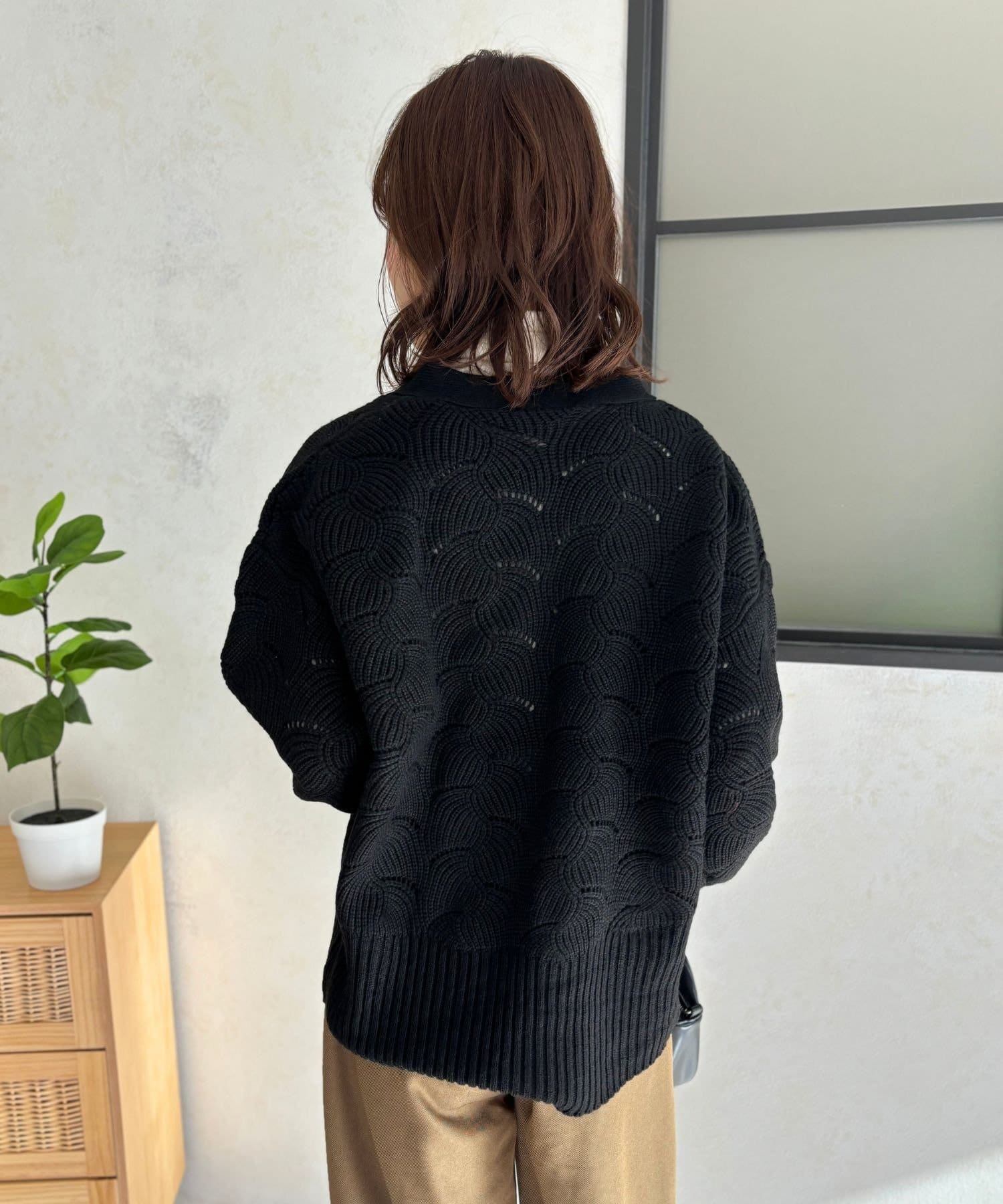 LOCUST(ローカスト) 【着回し力抜群】柄編みニットカーデ