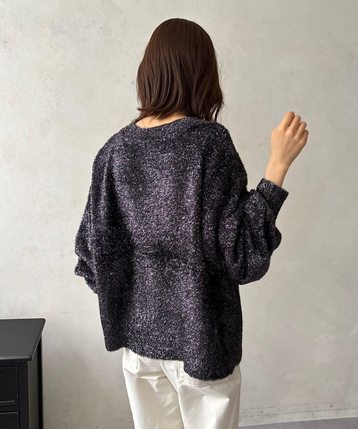 LOCUST(ローカスト) 【上品見え】ラメグリッターニットカーデ