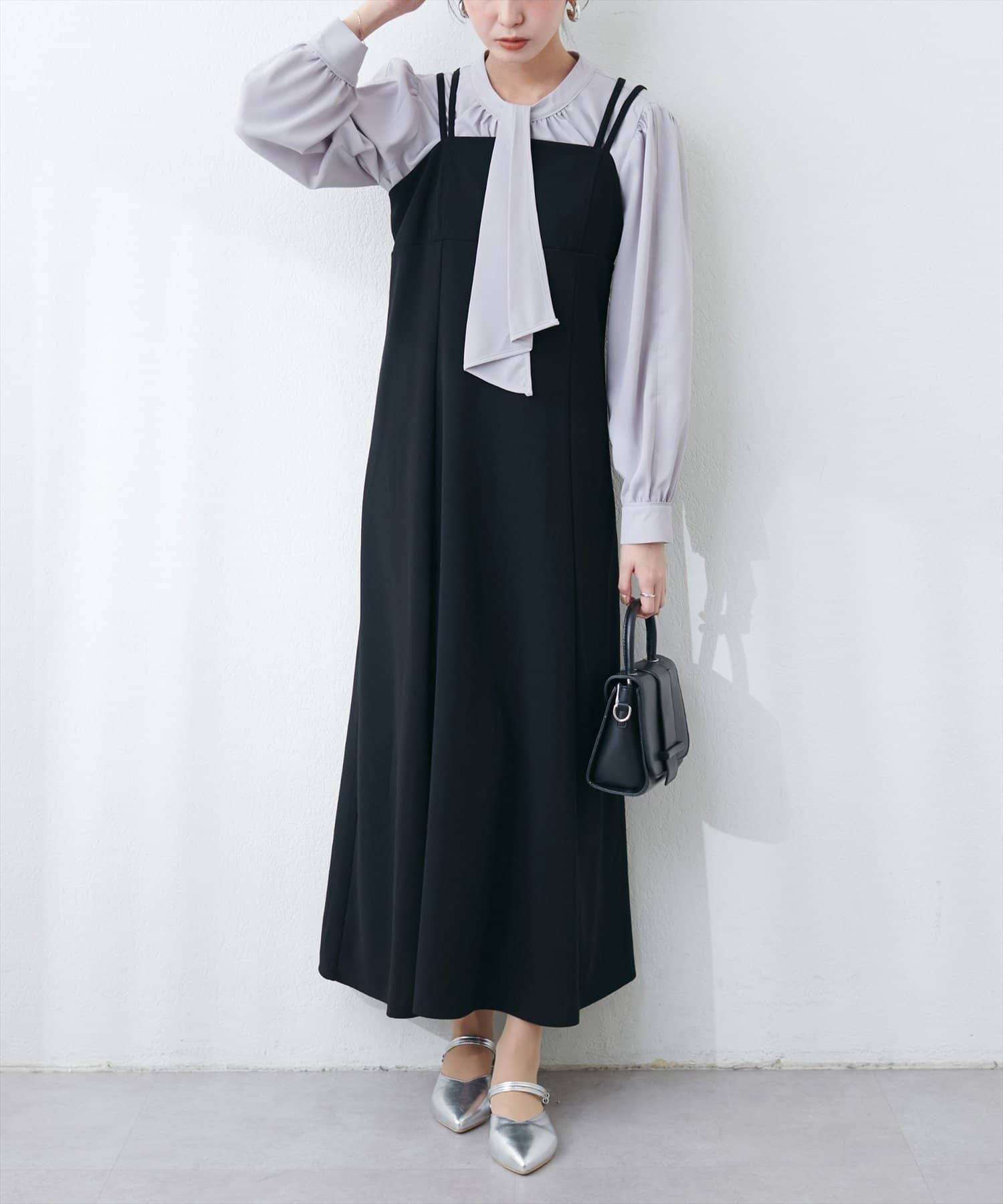 NICE CLAUP / OLIVE des OLIVE OUTLET(ナイスクラップ  / オリーブ デ オリーブ アウトレット) 【natural couture】フロッキーチェック長袖ブラウス
