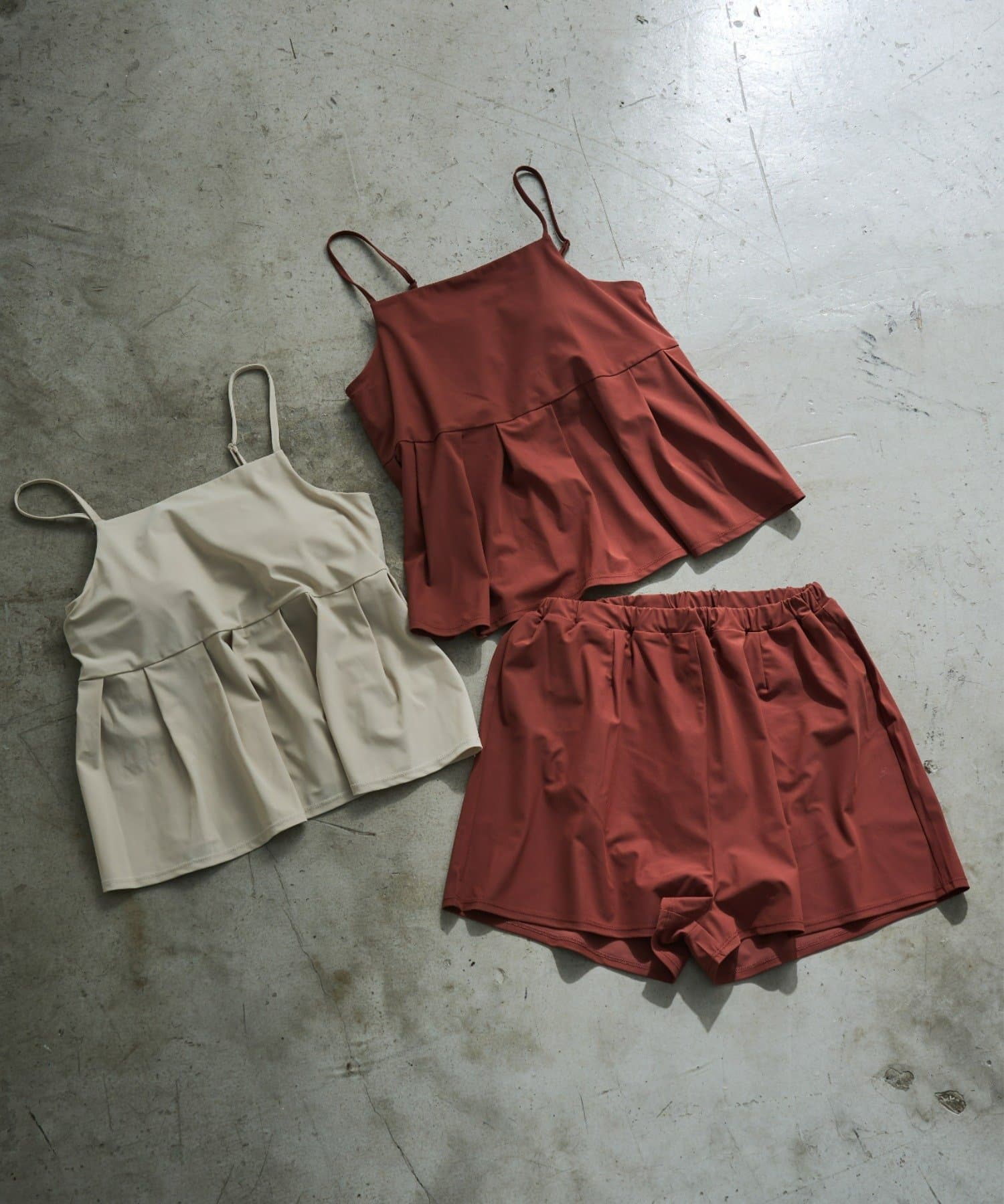 OUTLET(アウトレット) 【earthy_】スイムフレアショートパンツ(インナー付き)
