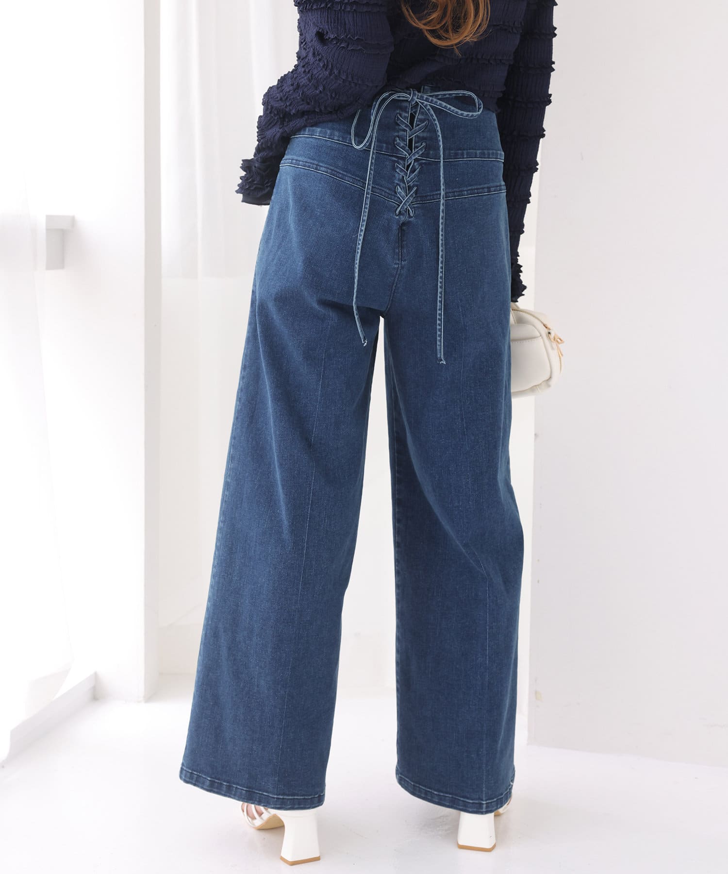 NICE CLAUP / OLIVE des OLIVE OUTLET(ナイスクラップ  / オリーブ デ オリーブ アウトレット) 【one after another】ワイドデニム