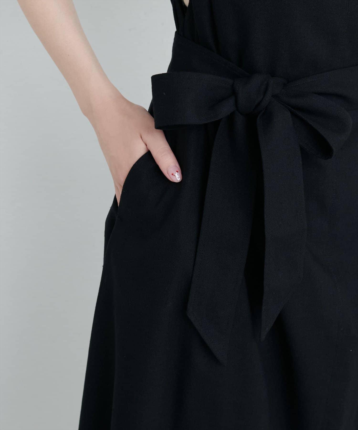 natural couture(ナチュラルクチュール) 選べる袖丈前後2WAYベルト付きワンピース